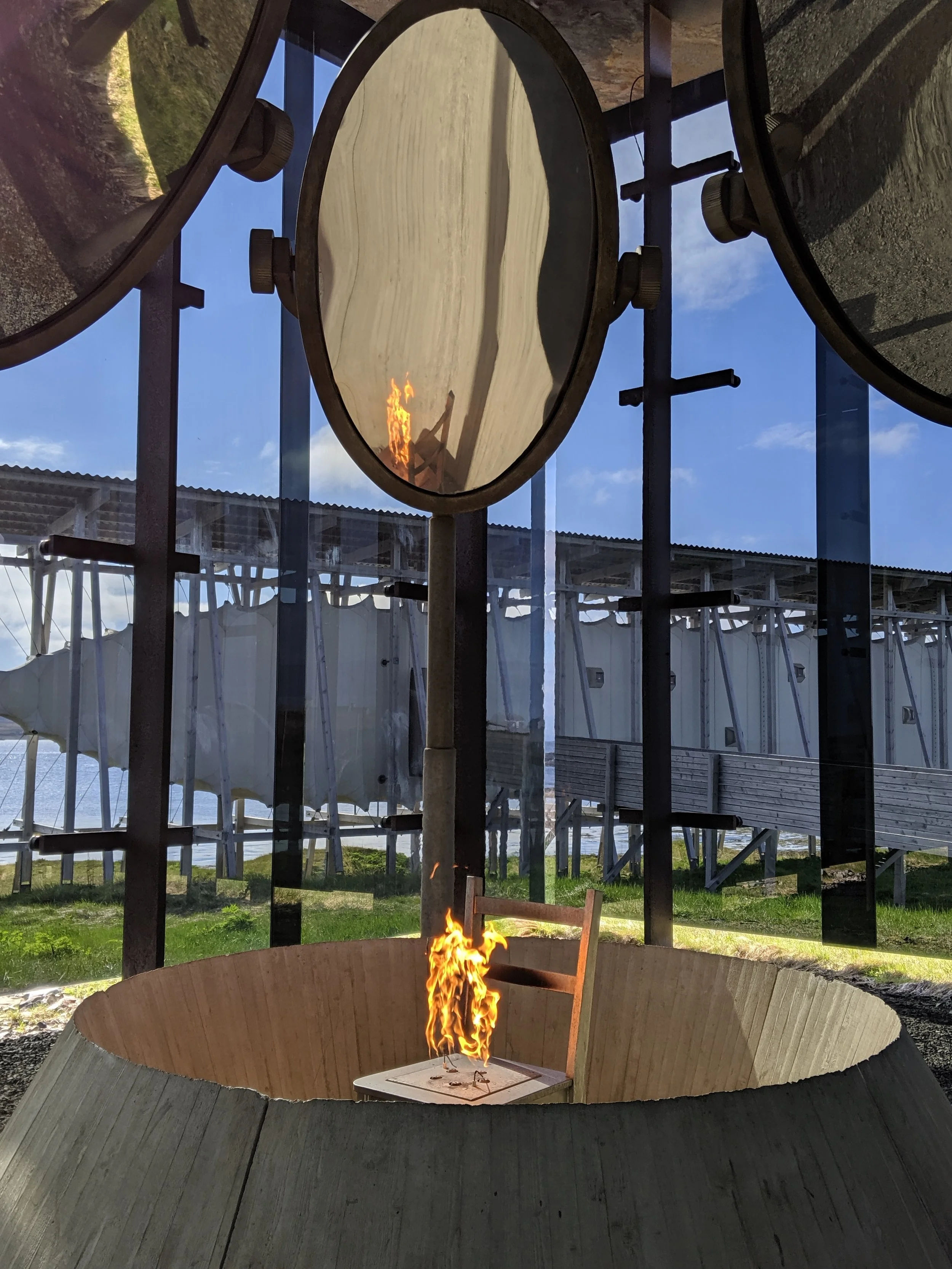 During a particularly dark period in Northern Norway, people thought there were witches amongst them casting spells and generally causing problems. This is a memorial that Vardo created to acknowledge those who were executed. In total 91 people were put to death for being witches.