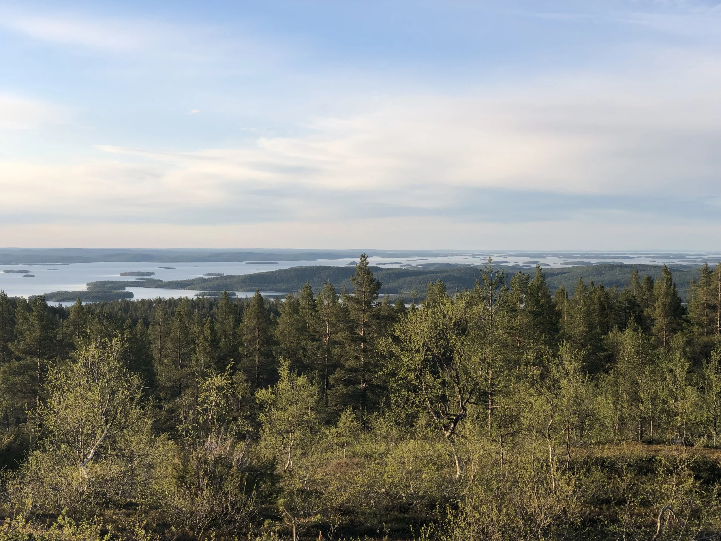 View of Lake Inari in Northern Finland.