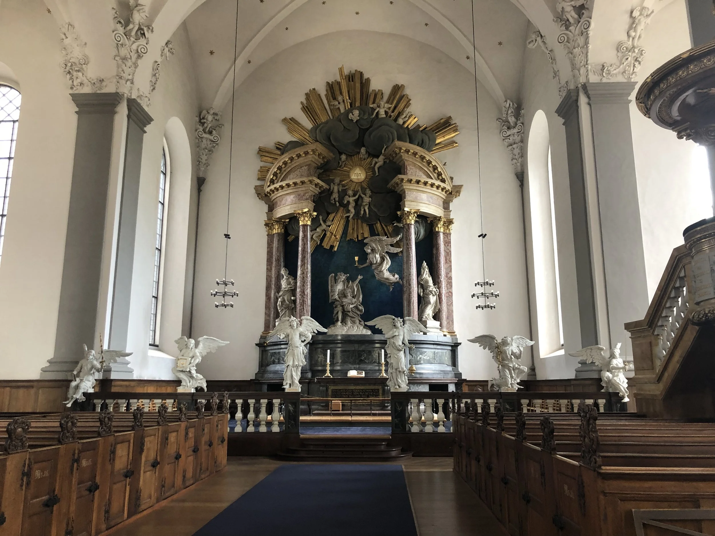 Inside of the church.