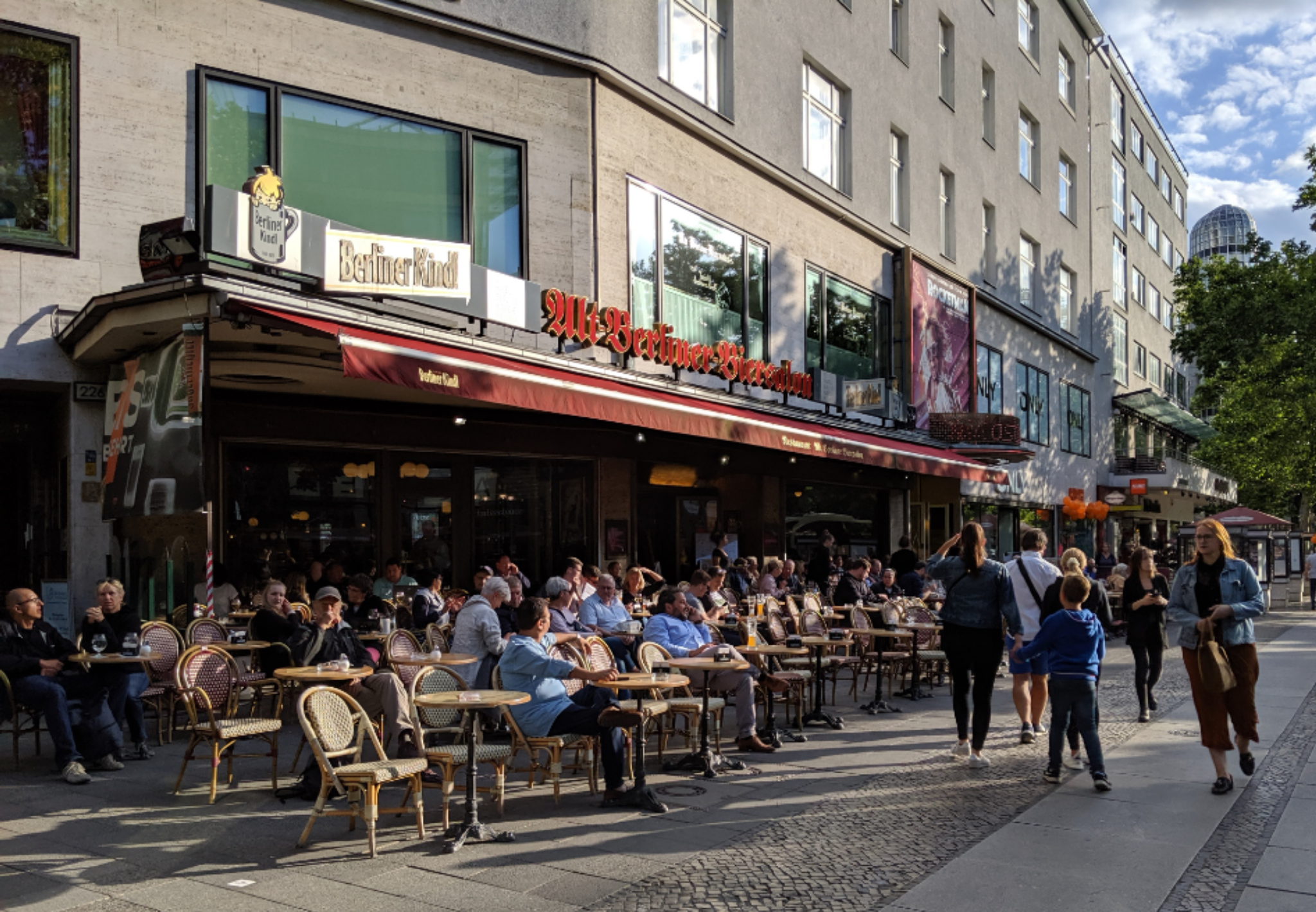 Throughout Germany there are numerous sidewalk cafes that serve a variety of beers from the surrounding area. This cafe was a bit unique in that all of the chairs were lined up so that every chair pointed toward the street allowing their patrons to drink beer while people watching. We stopped for a beer and some people watching too.