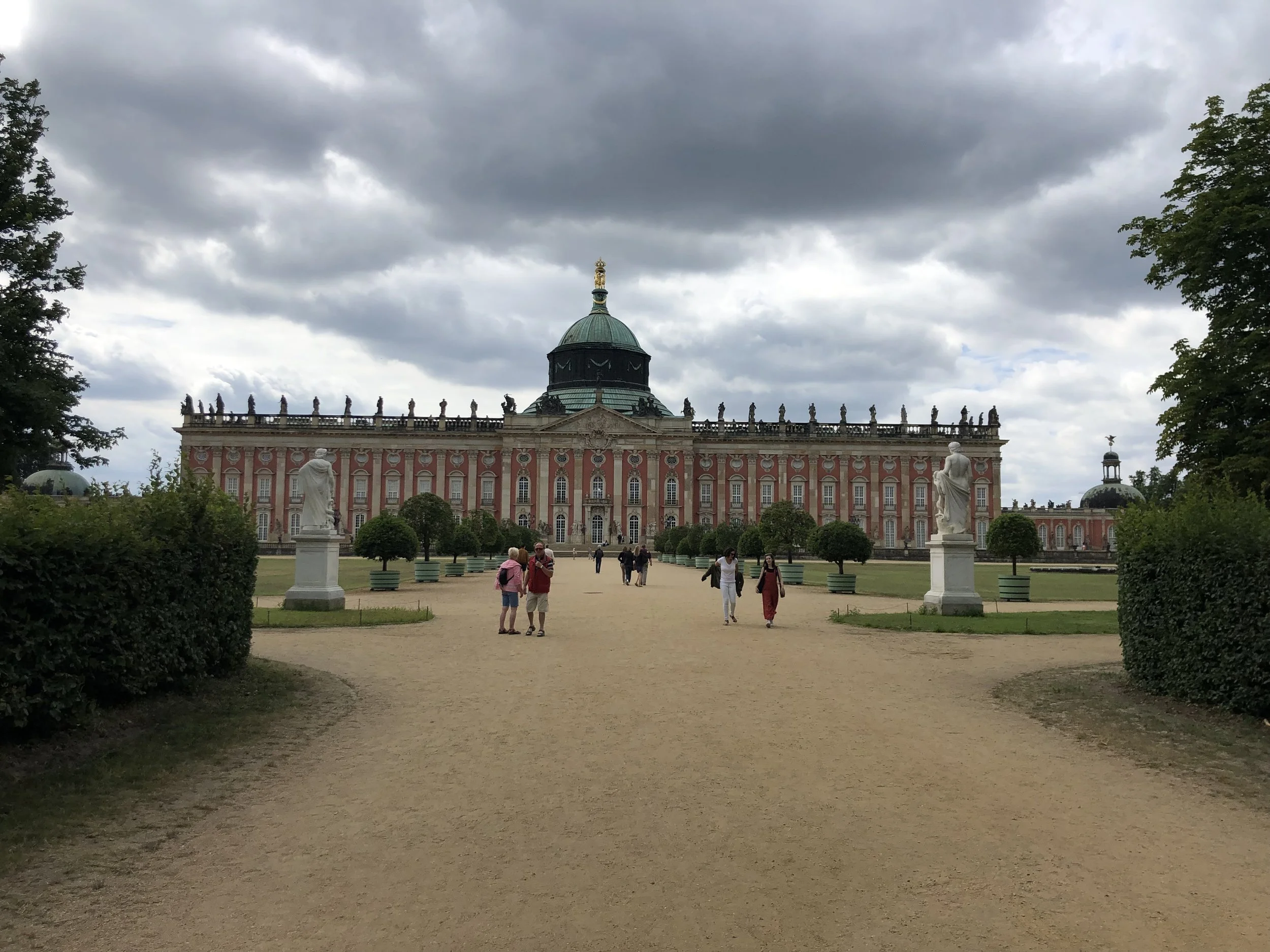 Sanssouci Palace in Potsdam was the summer home of Frederick the great. Potsdam is also known for the agreement which defined the military occupation of Germany after the war. A bridge just outside of town was the place where the East and West exchanged spies during the Cold War.