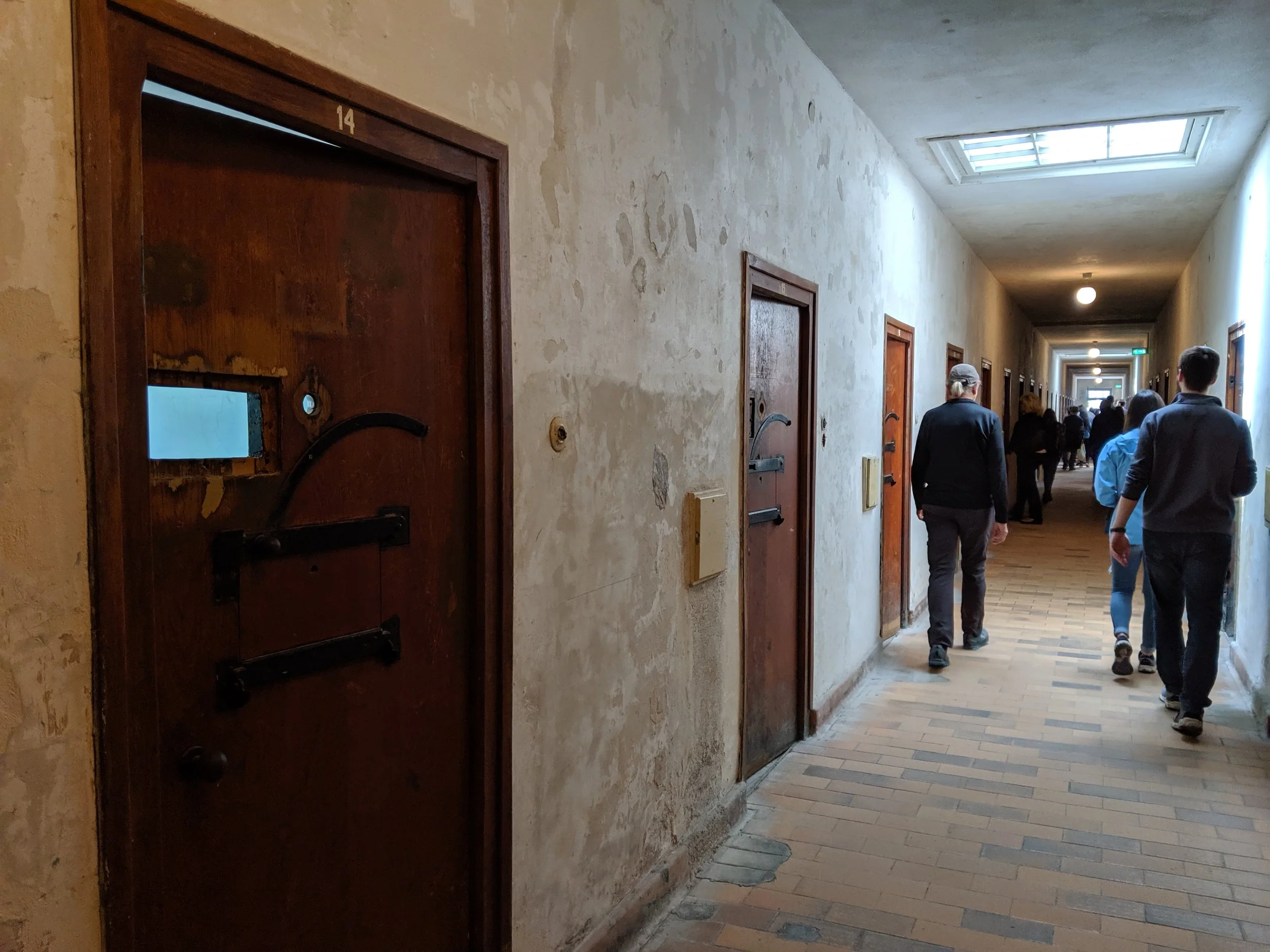 This photo is of the insides of one buildings where high value prisoners were held before and during the war. Members of the group who attempted to assassinate Hitler during the latter years of the war were held here.
