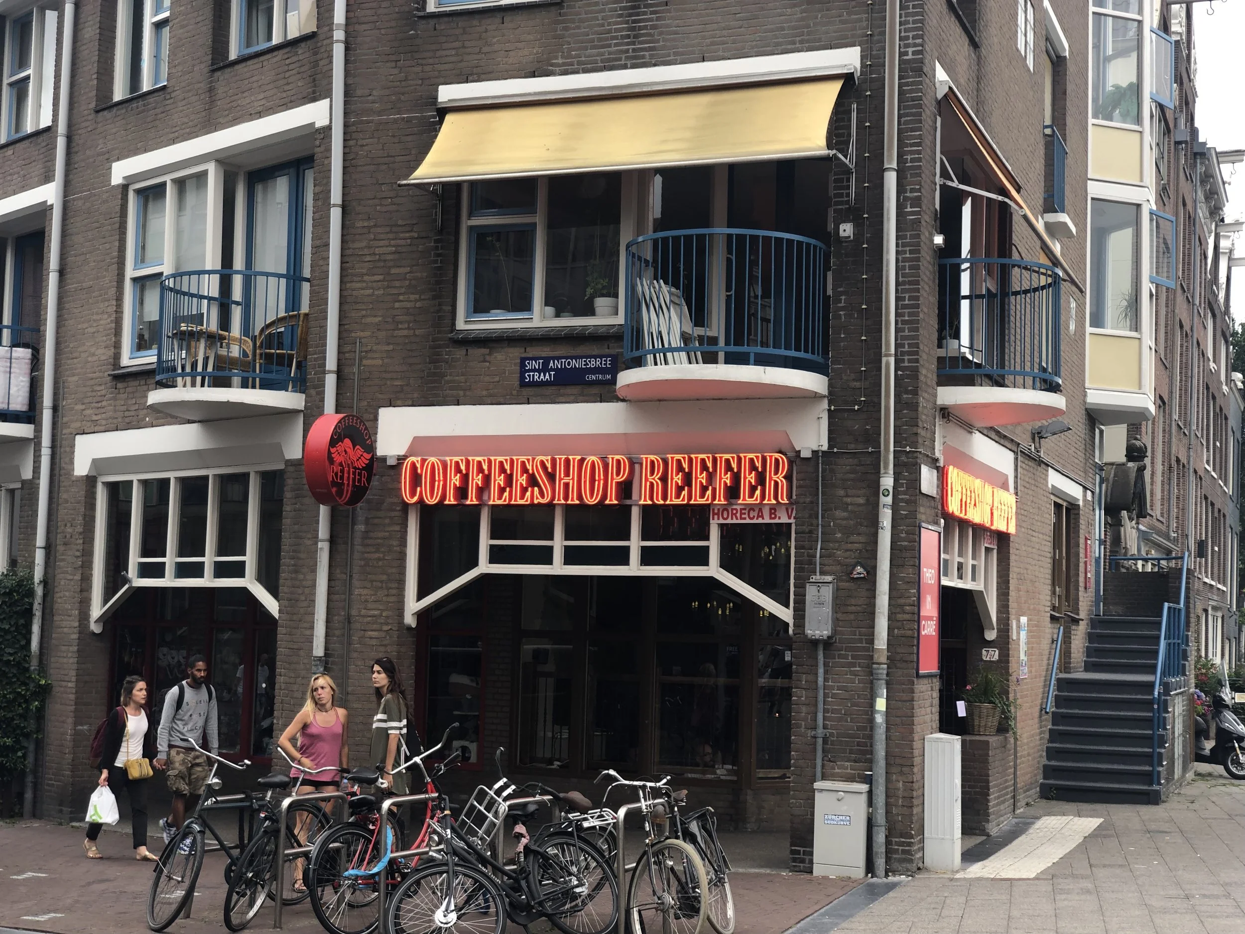Coffee Shops in Amsterdam have a different meaning than we first assumed. They sell marijuana, which is legal in the Netherlands.