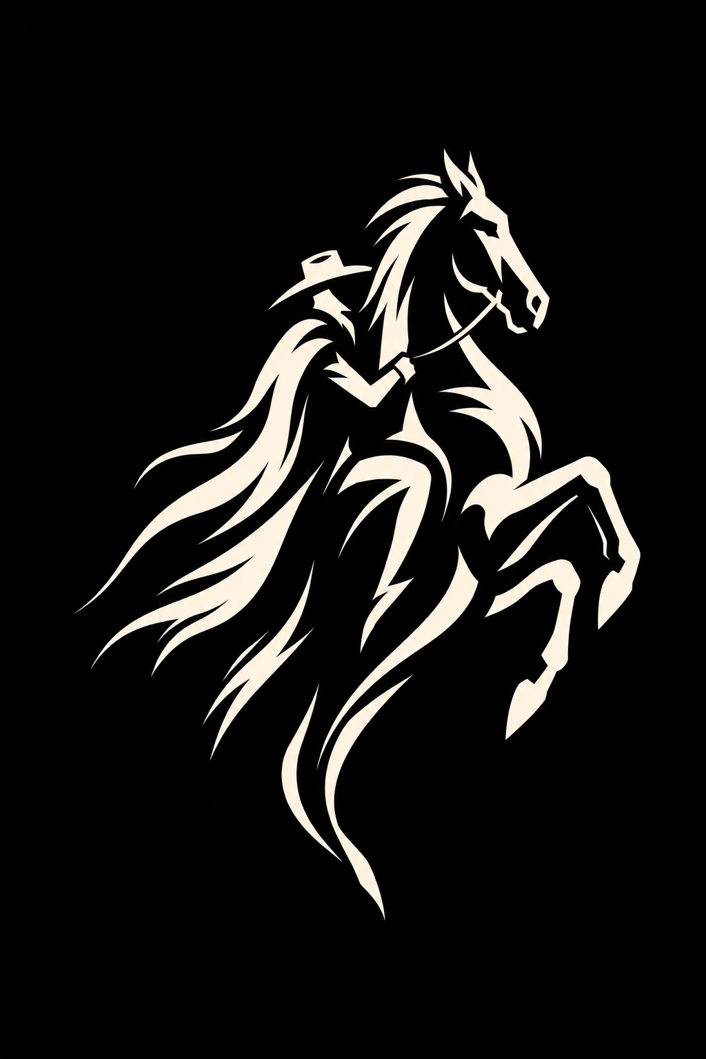 Caballero horse and rider emblem