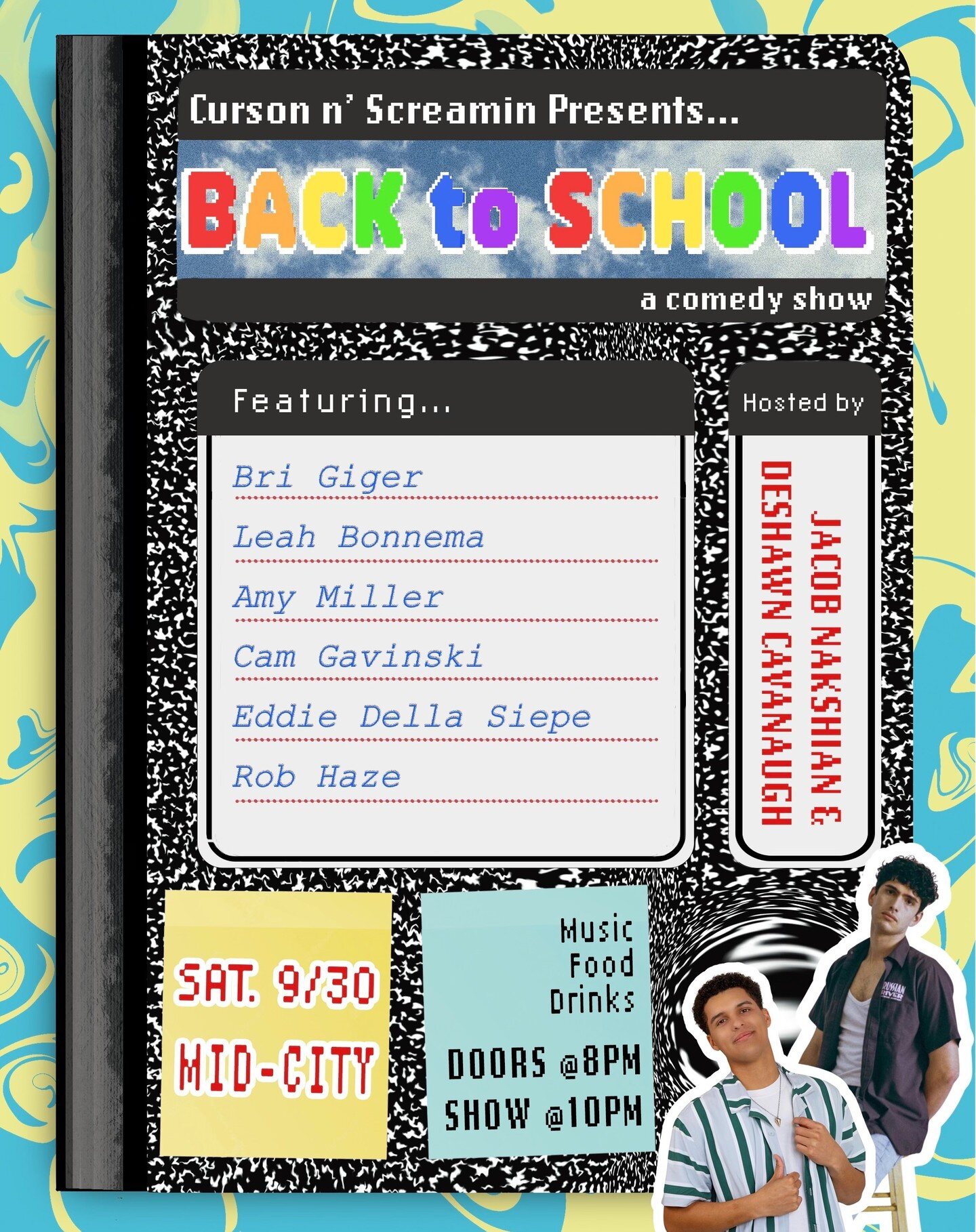 Curson n' Screamin Presents...Back-To-School Stand-Up Comedy Special! This Saturday, @cursoncomedy will be throwing their biggest and baddest comedy show yet, with plenty of surprises in store for y'all and a lineup that will have the Karens SCREAMIN