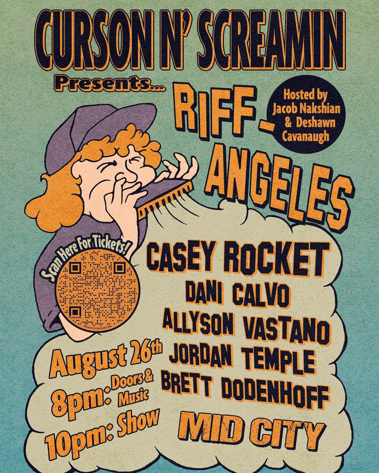 Curson n&rsquo; Screamin presents&hellip;Riff Angleles! Tickets are ON SALE NOW!

We are two weeks out and we are beyond excited to bring you the next installment of Curson n&rsquo; Screamin, packed with an incredibly special lineup and a brand-new v