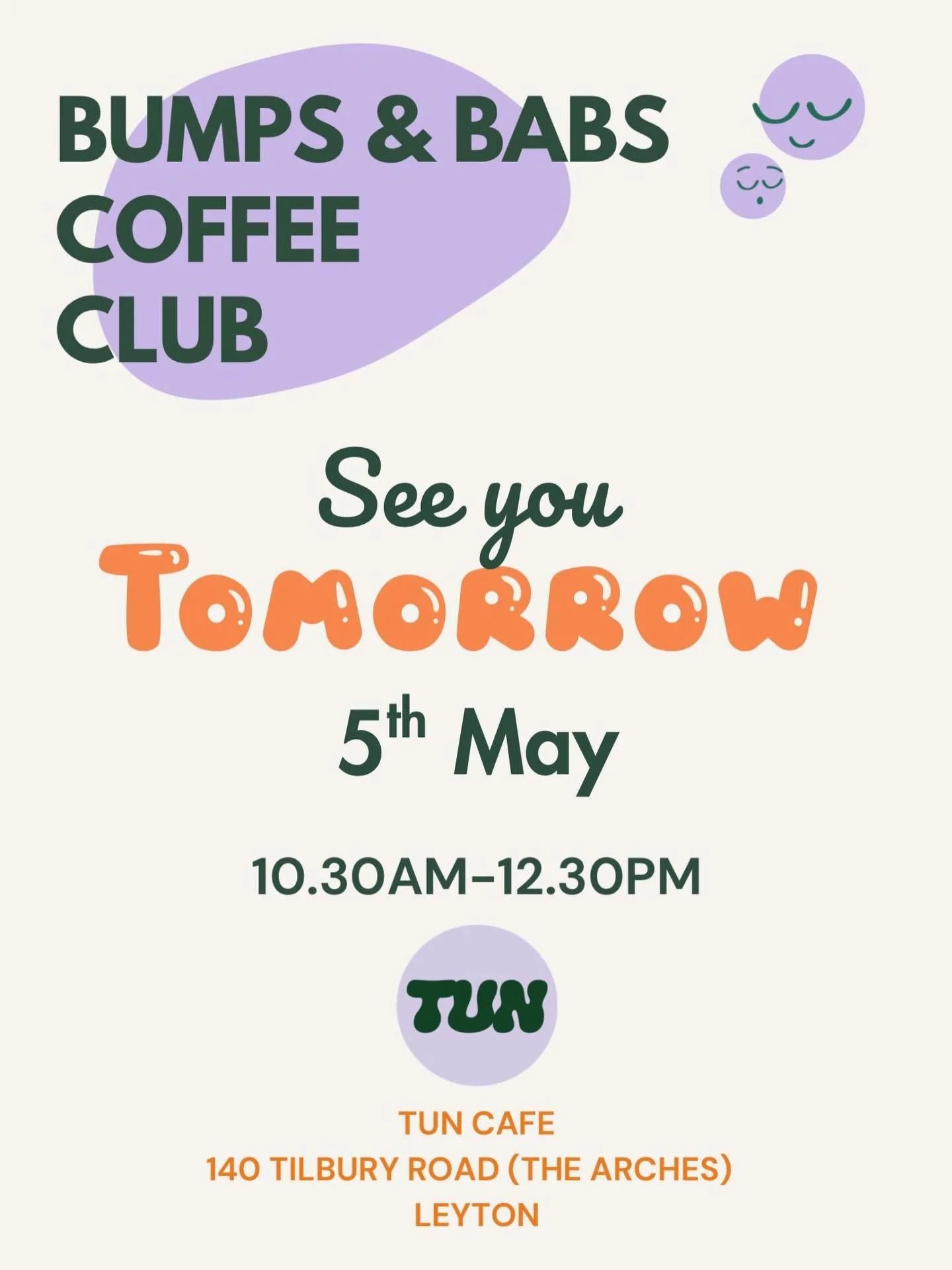 BUMPS &amp; BAPS ☀️

East London pregnant folks and new parents come join us for a coffee morning! 

I&rsquo;m now emerging out of postpartum and will be there with my little bean. While I am still on maternity leave, I&rsquo;ll be here connecting an