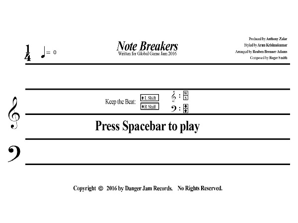 Note Breakers - Global Game Jam 2016