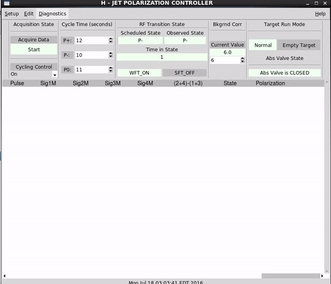  Redesigned application used to display polarized jet data in real time. The design of the application was determined by its predecessor and the user's wants and needs. The users stated that they wanted the design to feel new, but familiar. Below is 