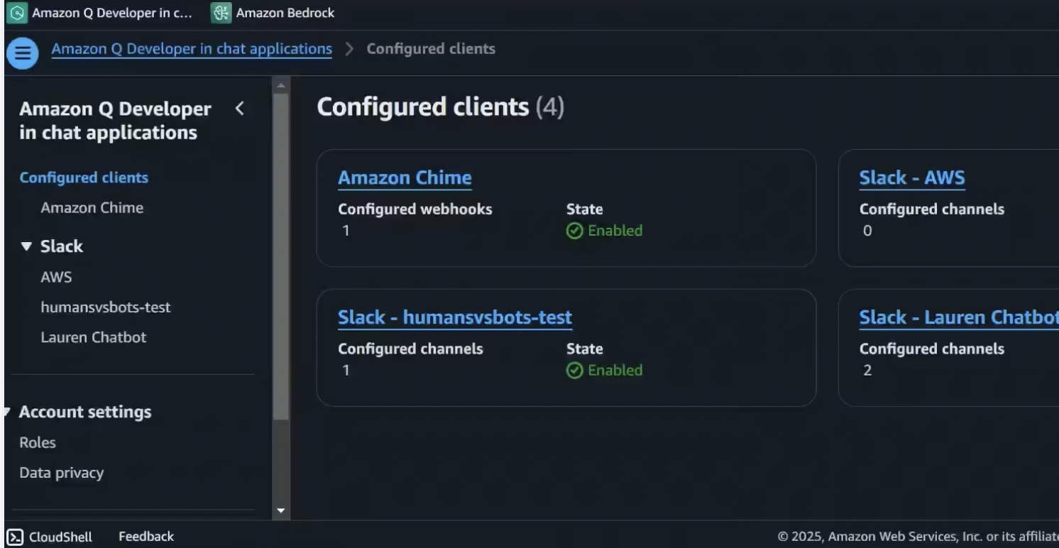Q Developer in chat applications
