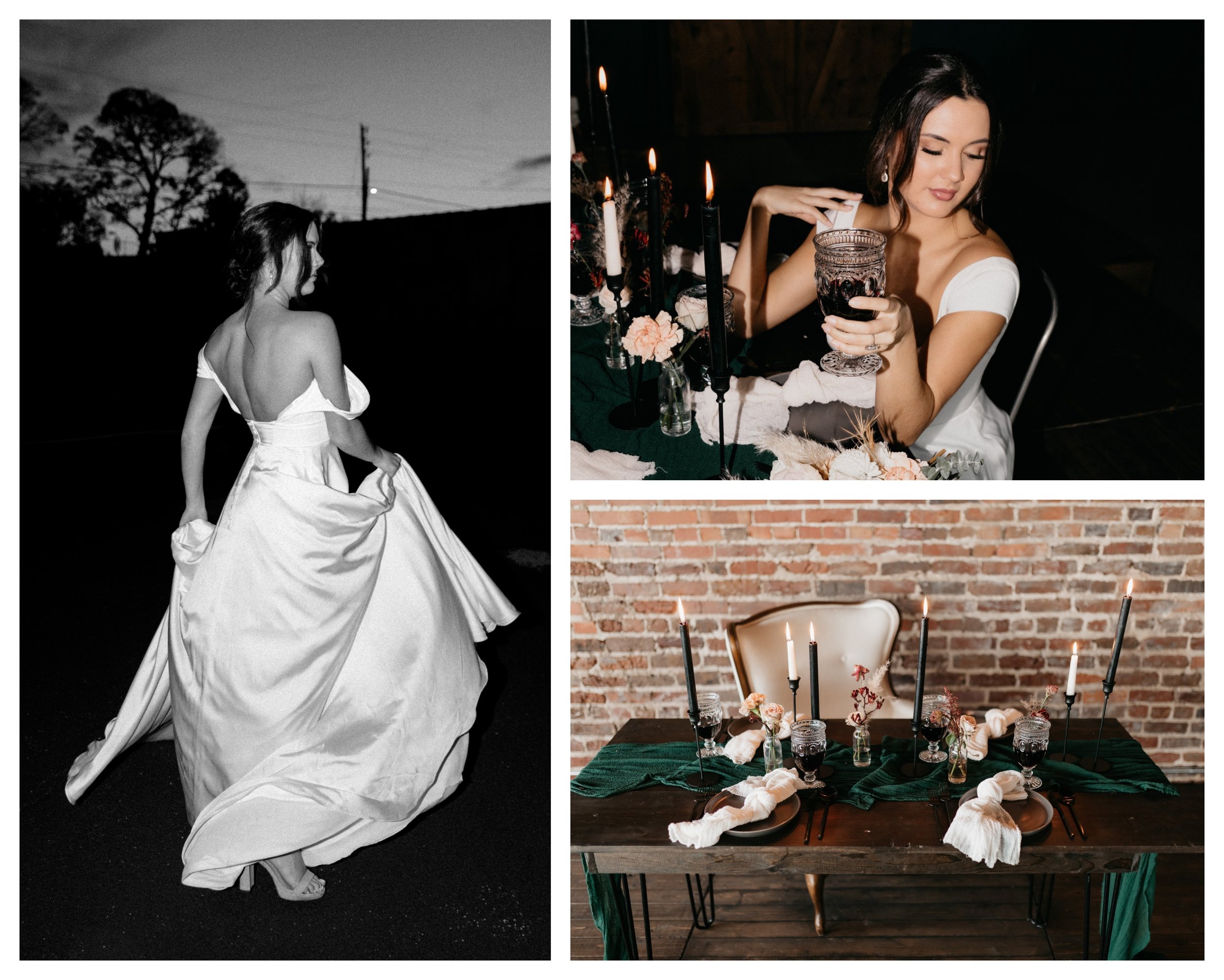 Moody meets Glam Wedding Copper Quail Rentals