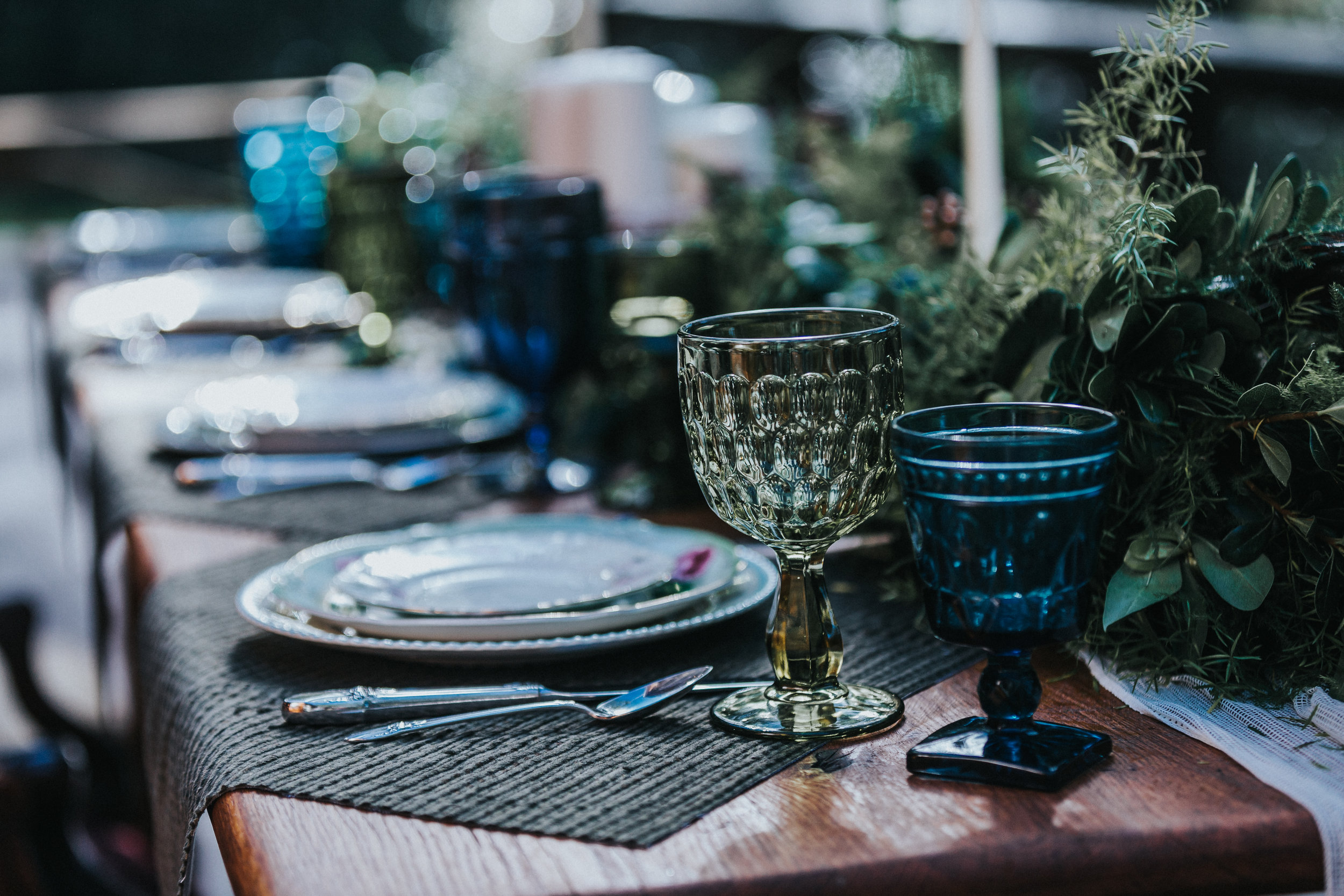Green Wedding Goblets for your Wedding Tables