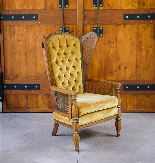 Golden Button Tufted Vintage Chair from The Copper Quail
