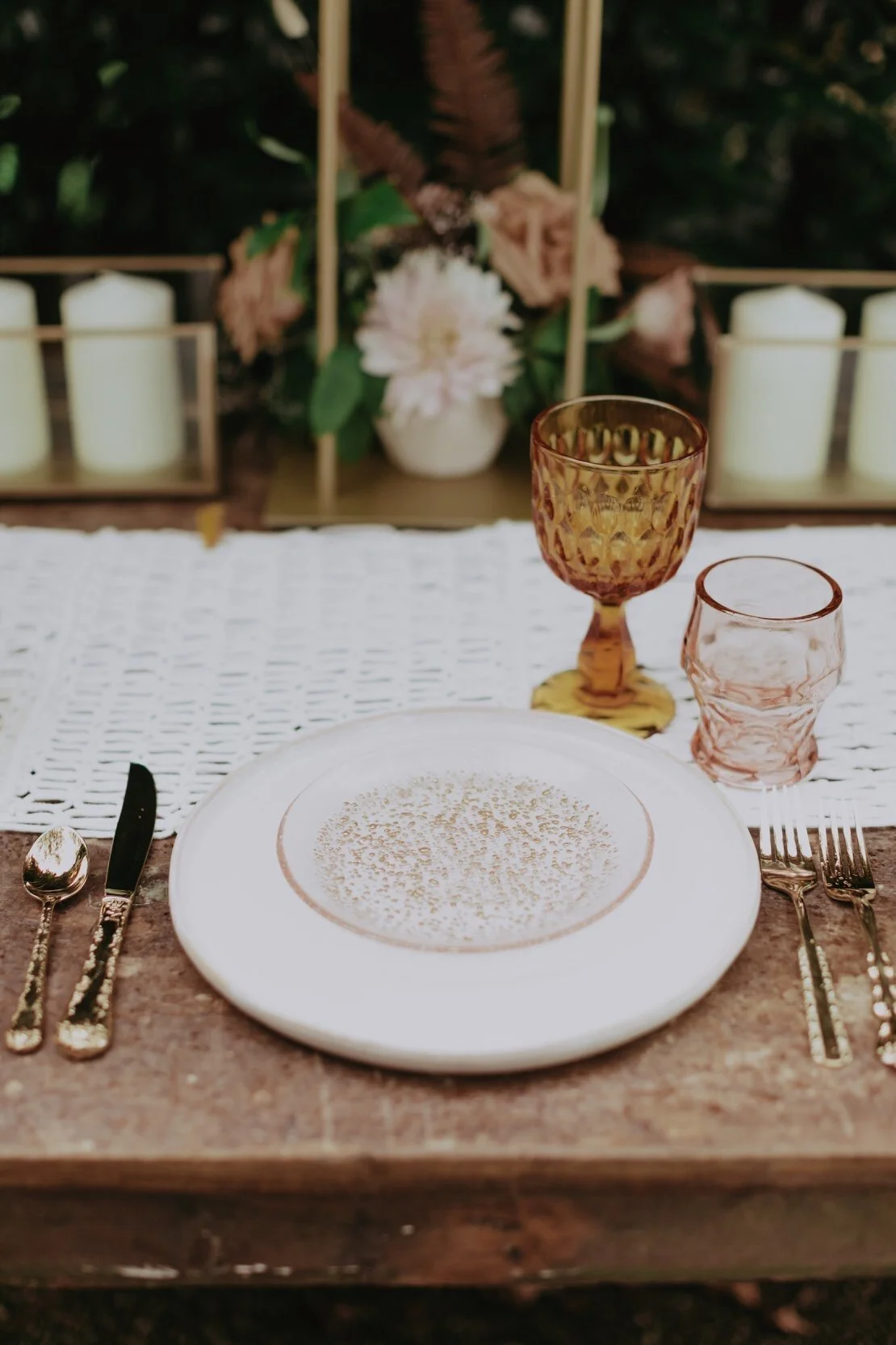 Glassware RentalsAmber Glass Goblets (Mixture of Styles)