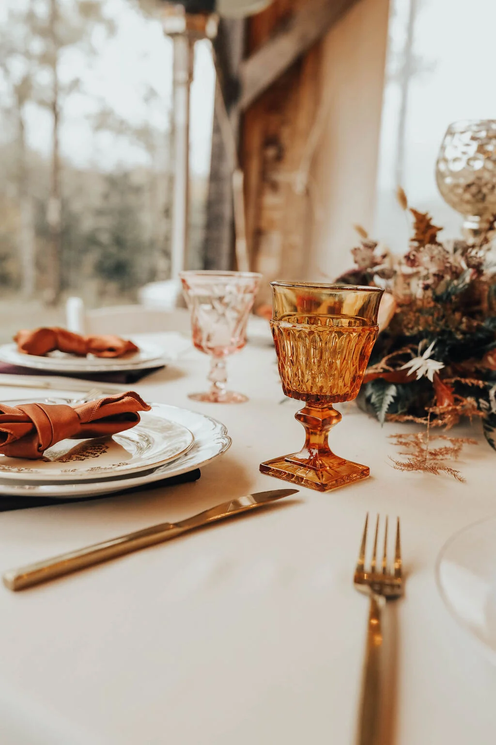 Amber Goblets from The Copper Quail