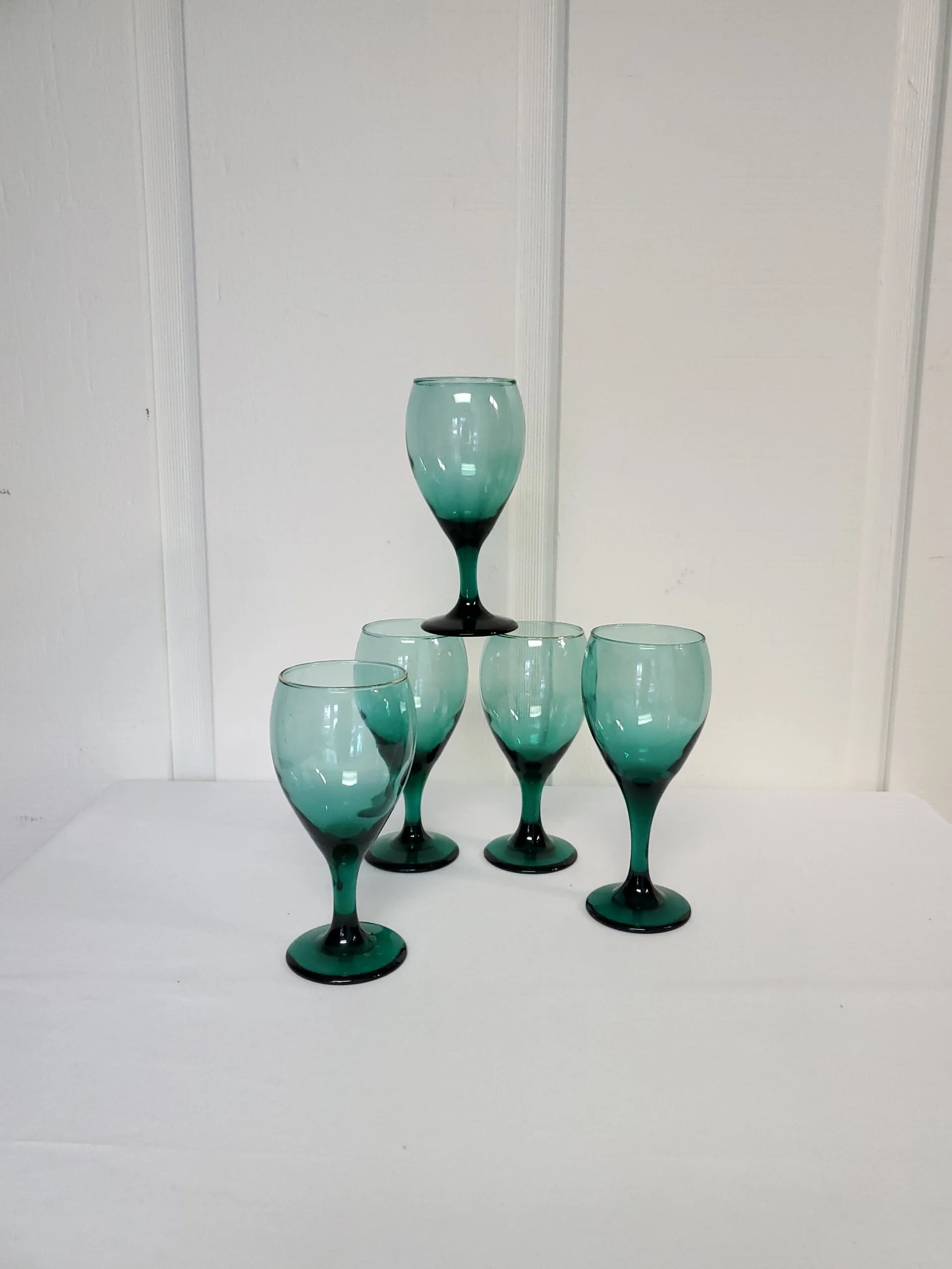 teal goblets