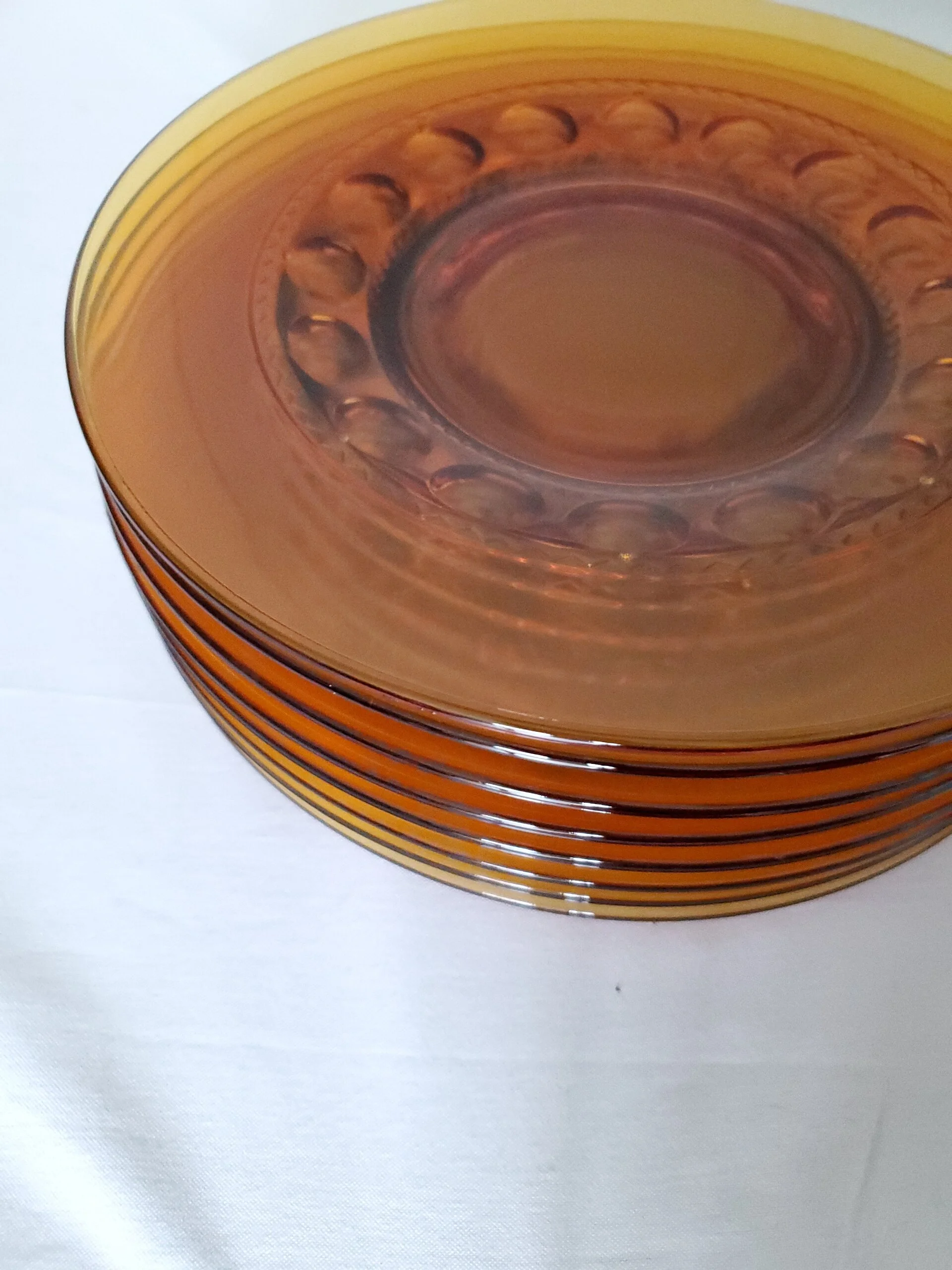 Amber Glass Plates from The Copper Quail
