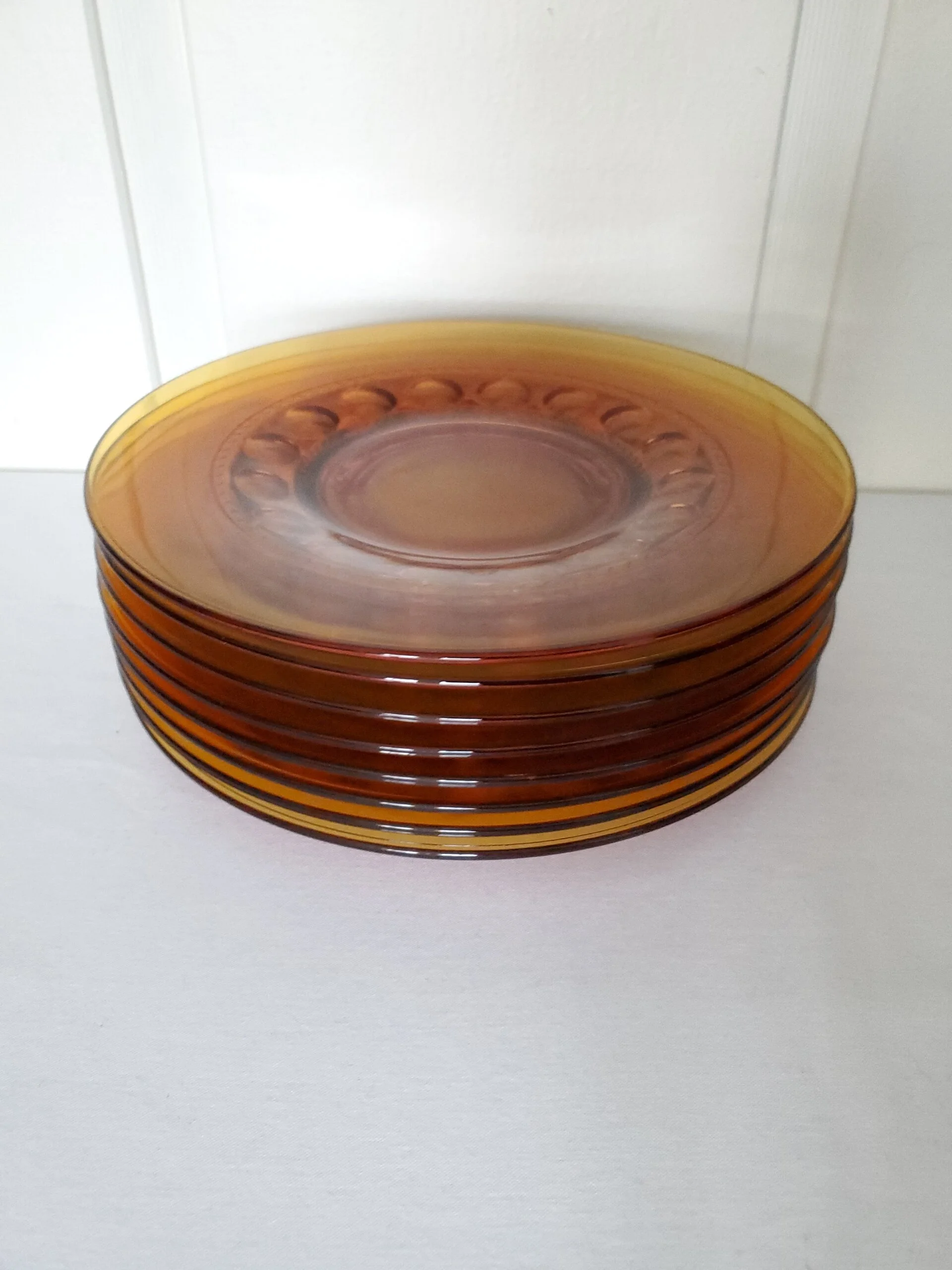 Amber Glass Plates from The Copper Quail