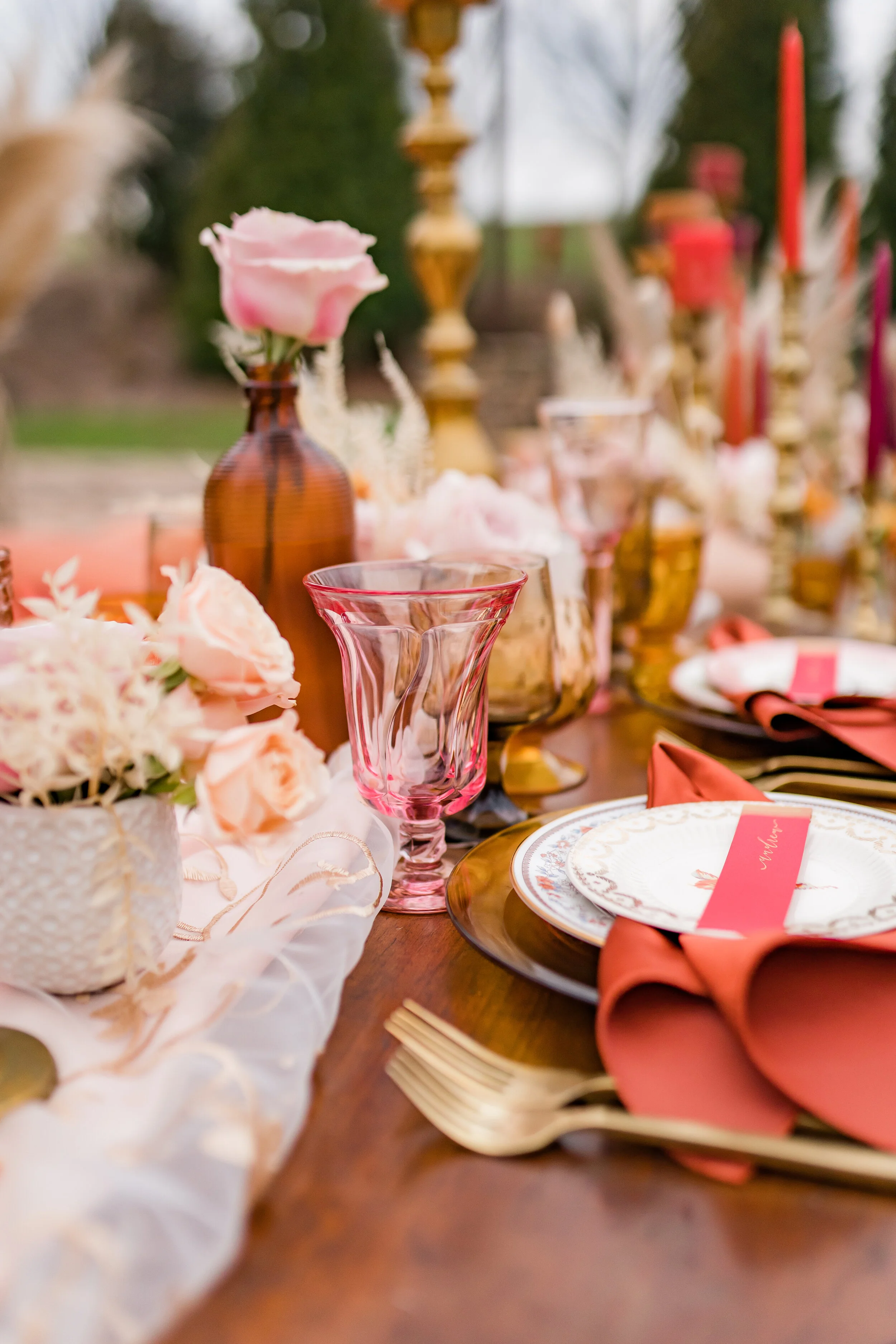 Pink Goblets from The Copper Quail