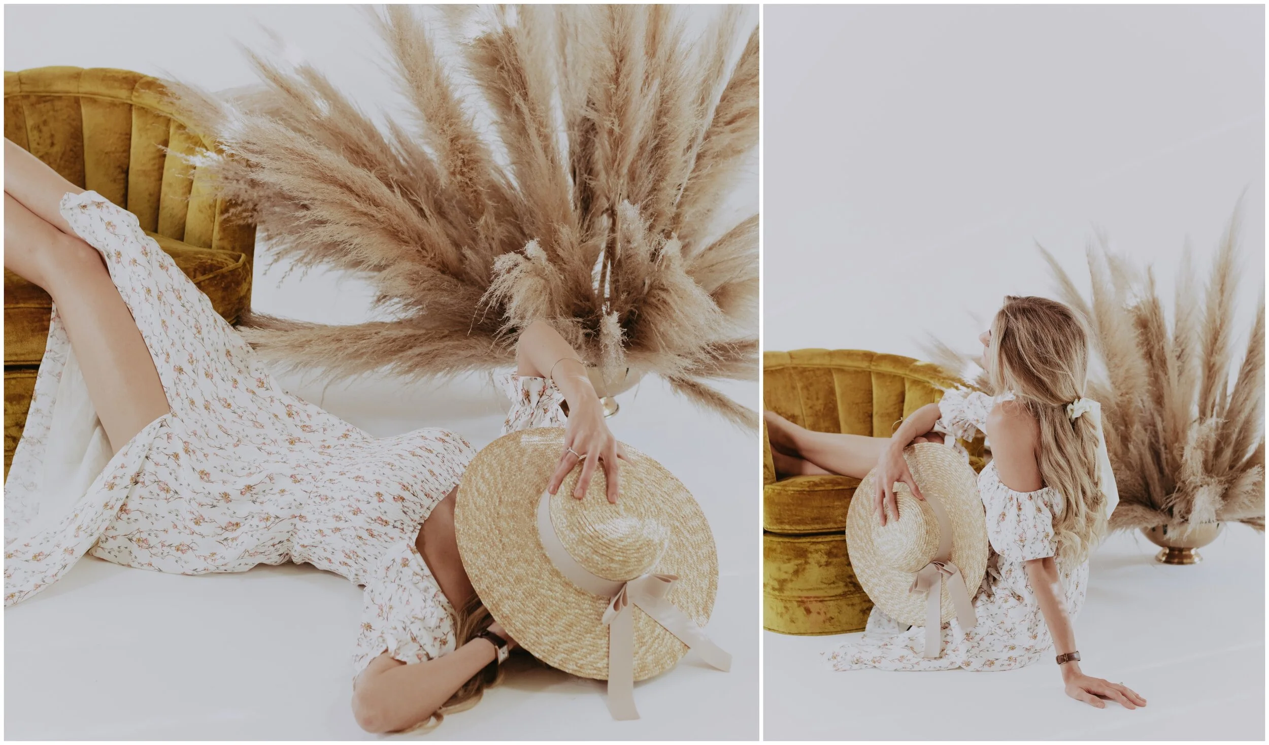 Goldie Yellow Velvet Chair from The Copper Quail