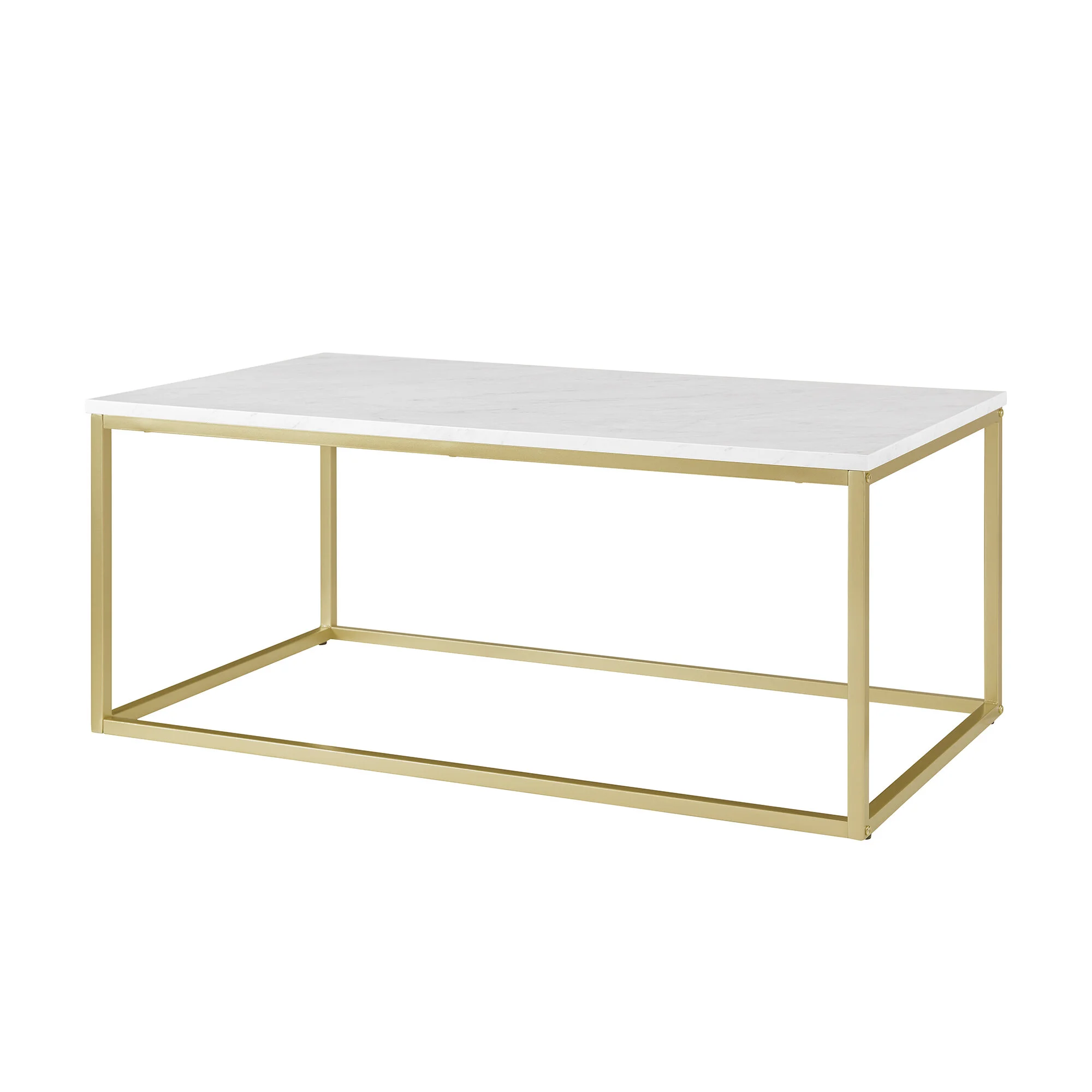 Gold and white coffee table from The Copper Quail
