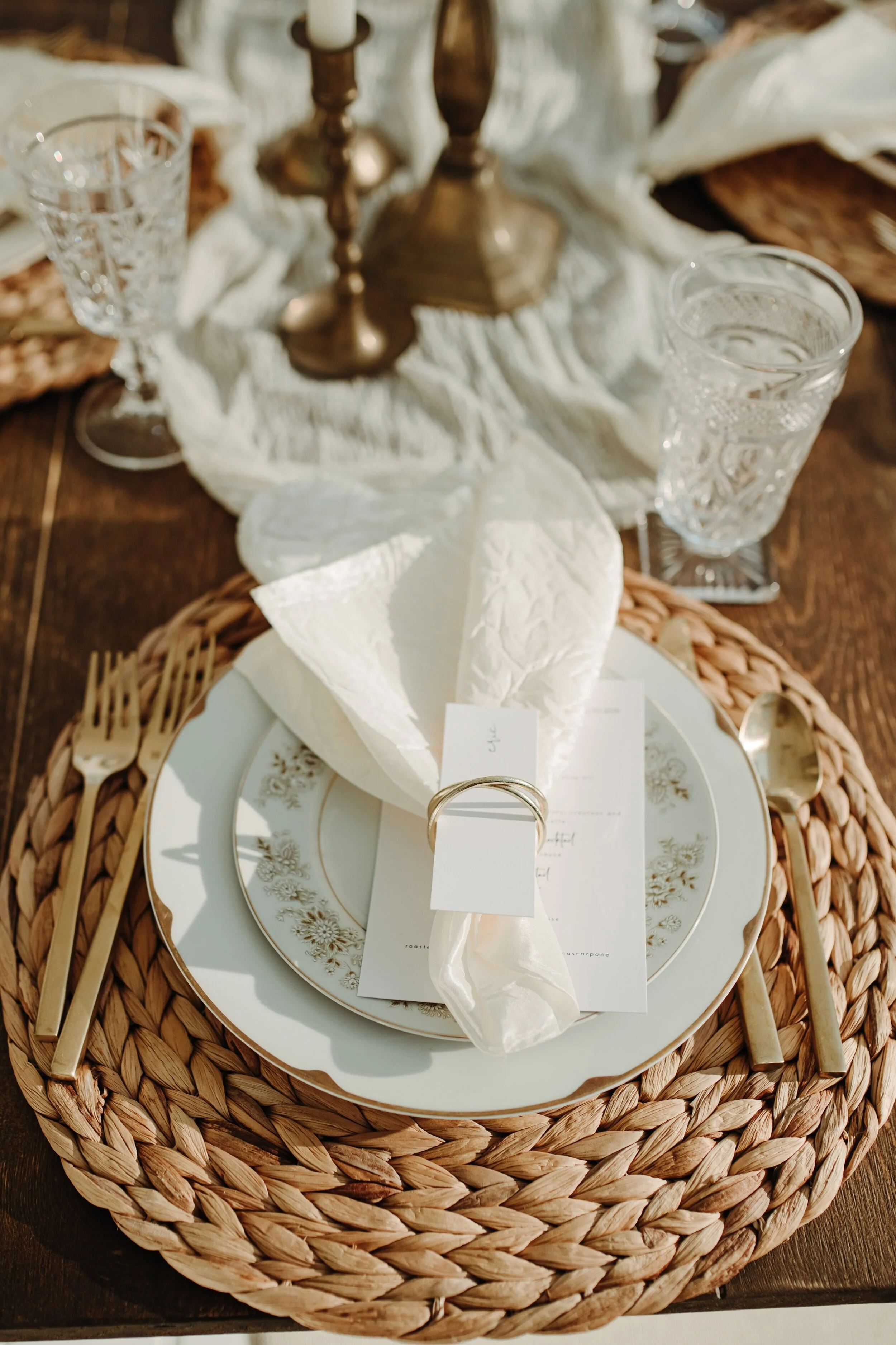 Matte Gold Flatware From The Copper Quail