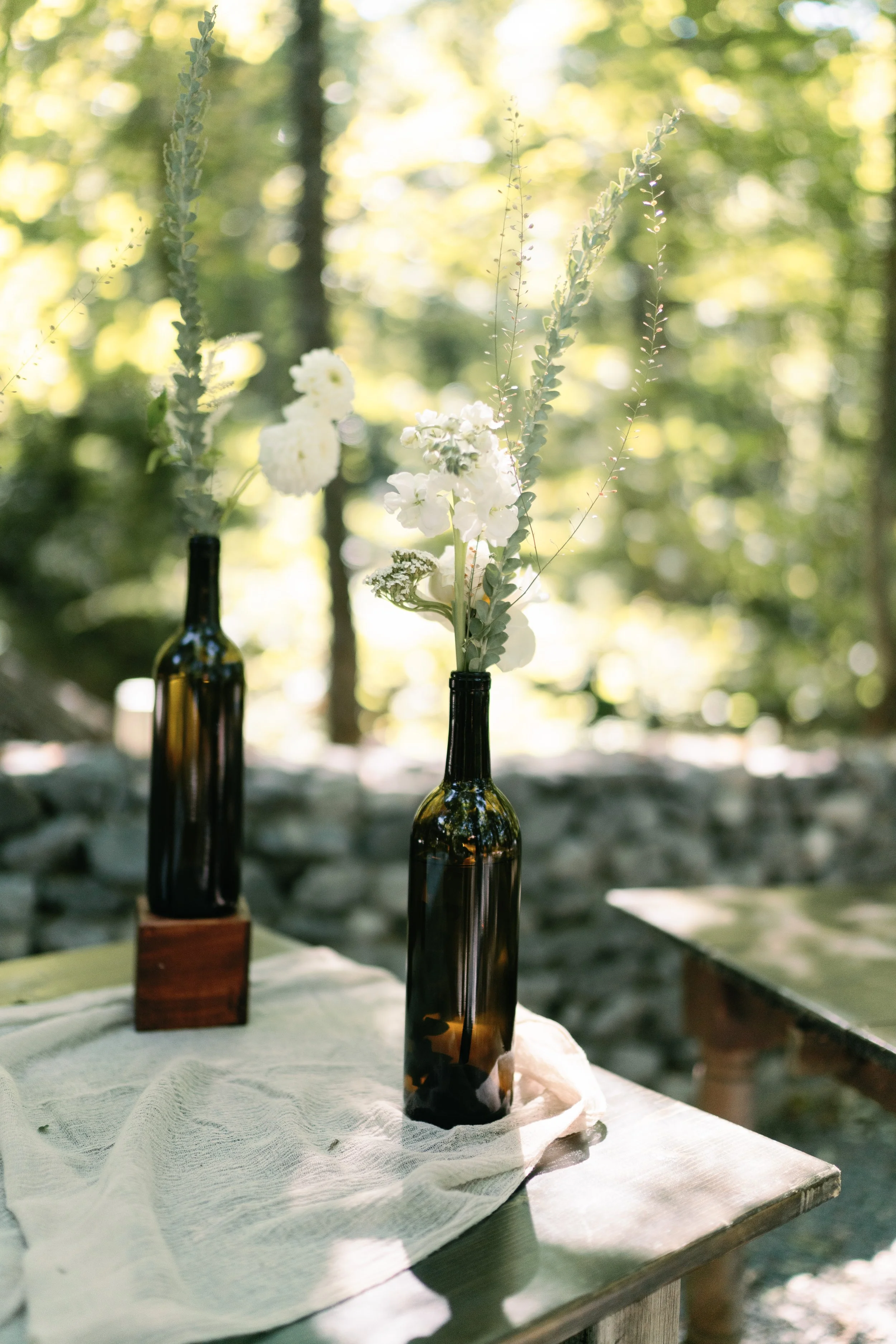 Olive Green Wine Vases for your Event / Wedding