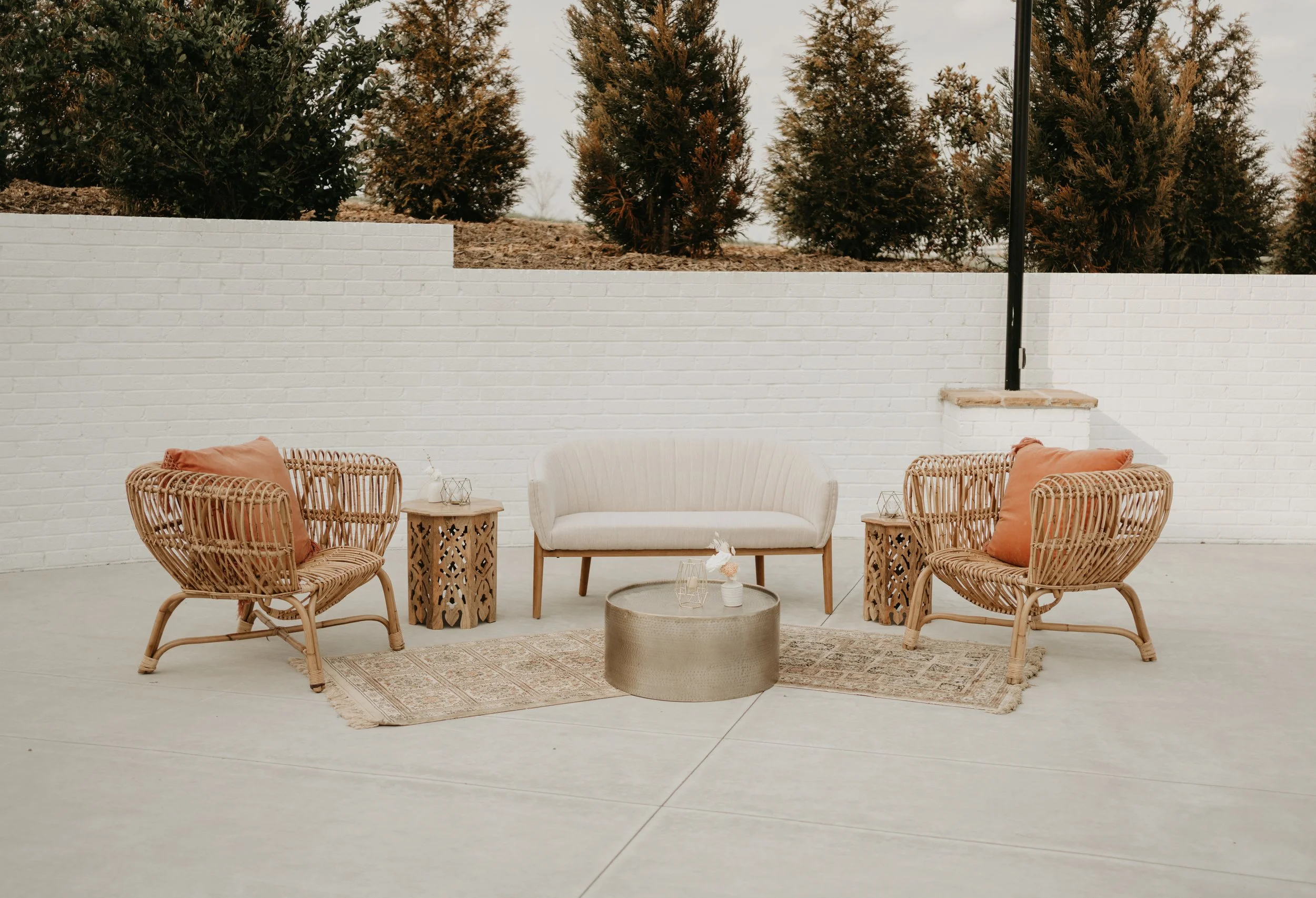 event lounge featuring vintage rugs