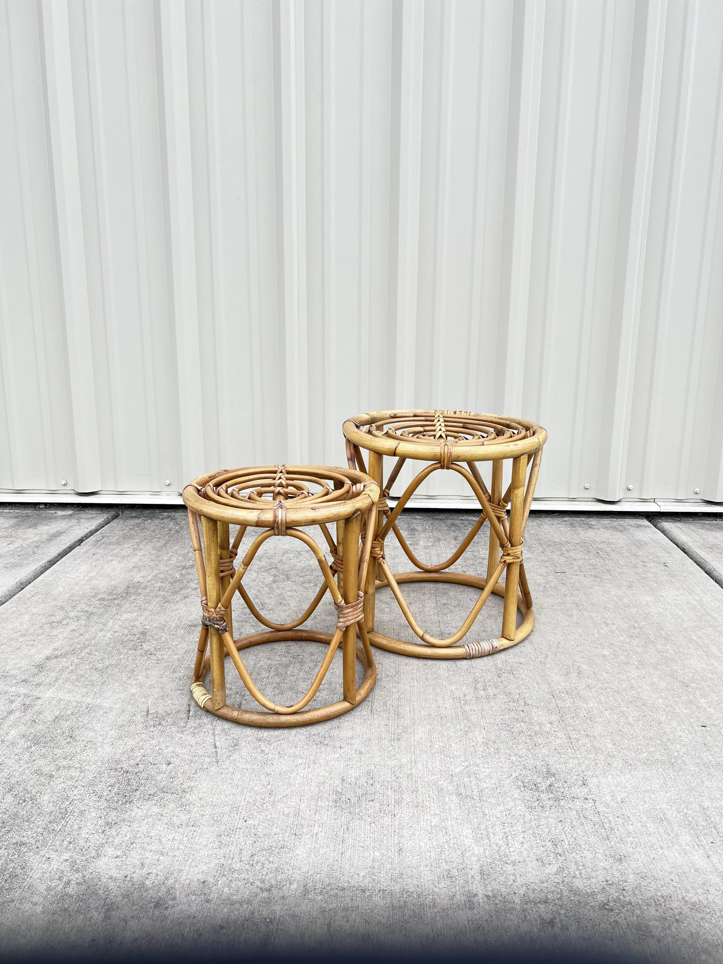 wicker plant stands