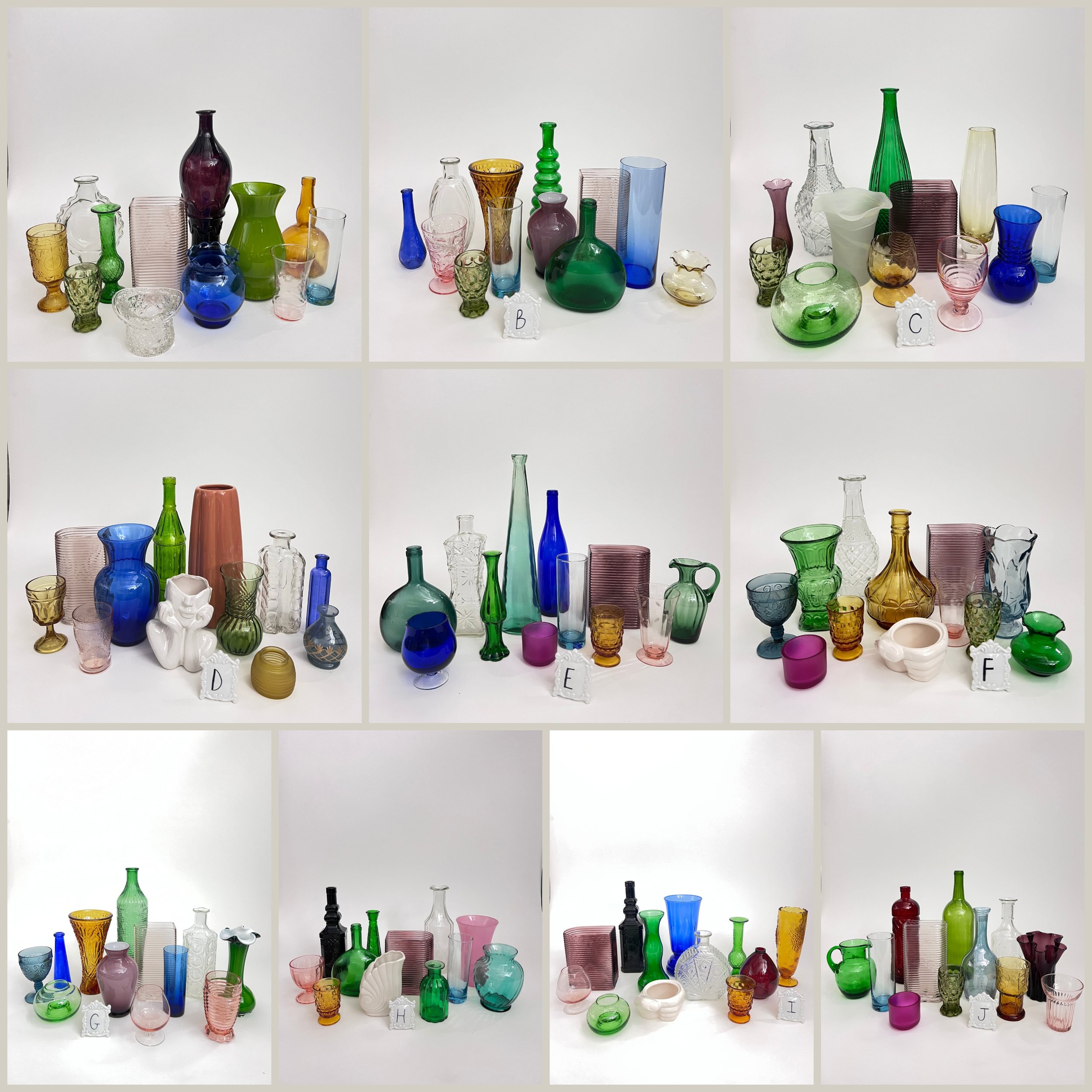 Colorful Vase Sets (10 sets)