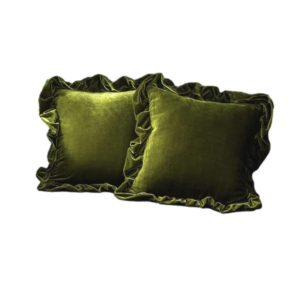 Ruffled Moss Pillows (8)