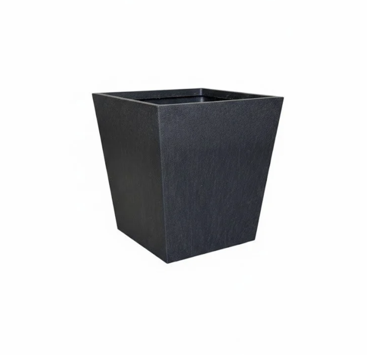 13" Square Black Planter (4)