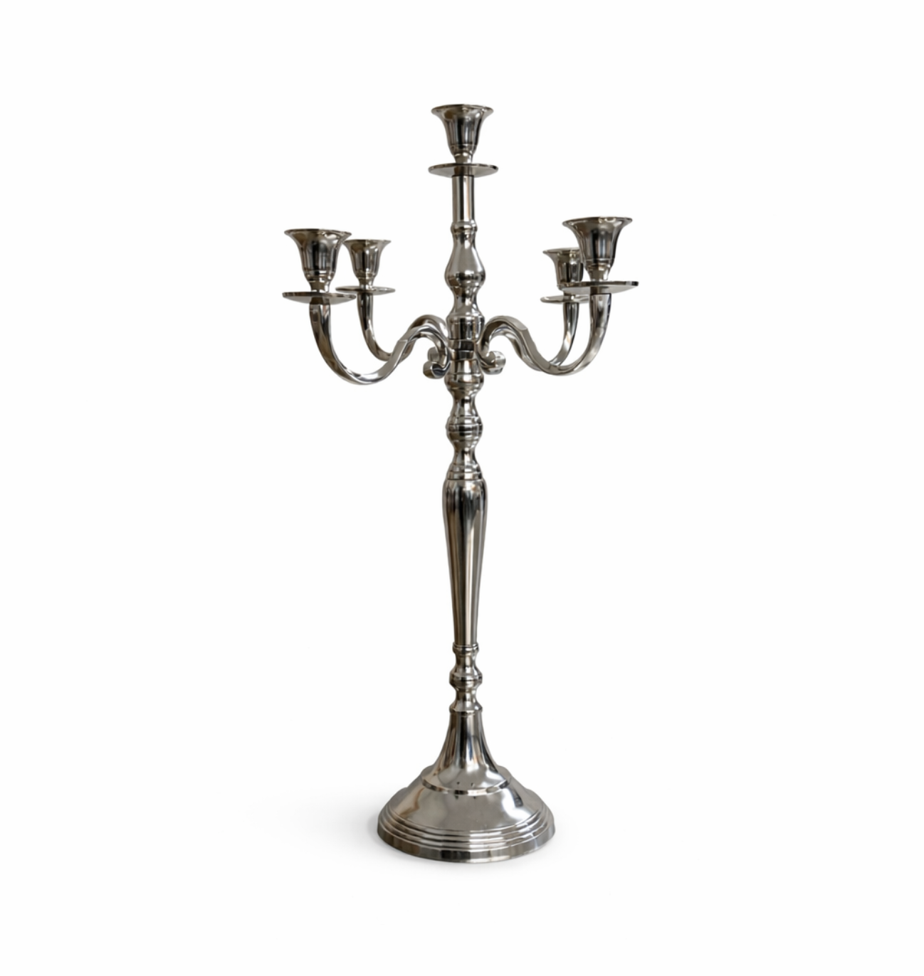 24" Silver Candelabras (8)