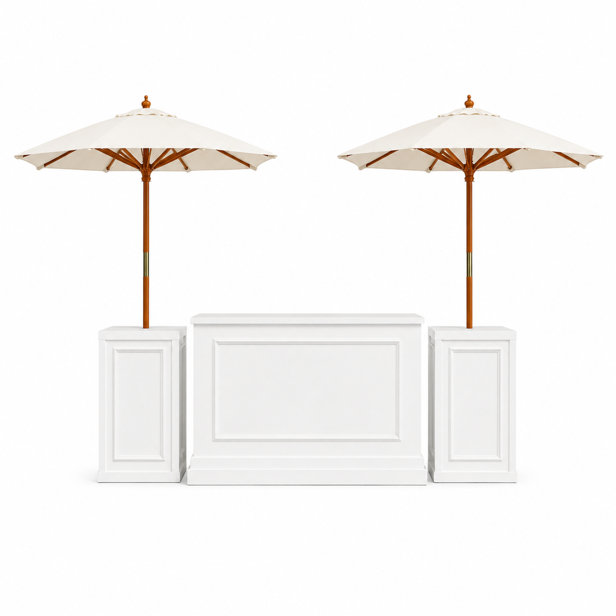 Camille Bar + Helen Umbrella Tables