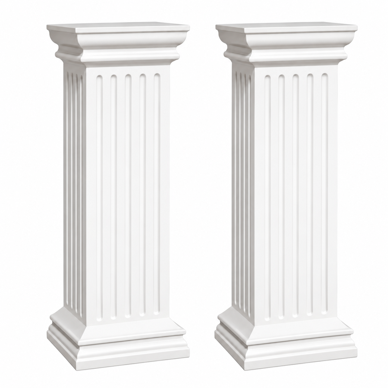24.5" Classic White Plastic Pillars