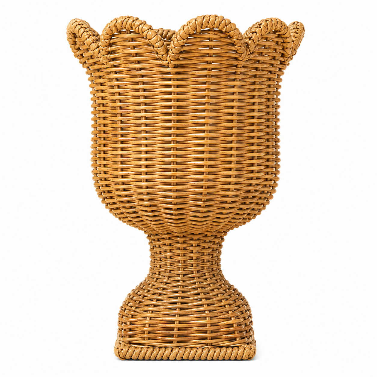 18" Wicker Scalloped Vase.png