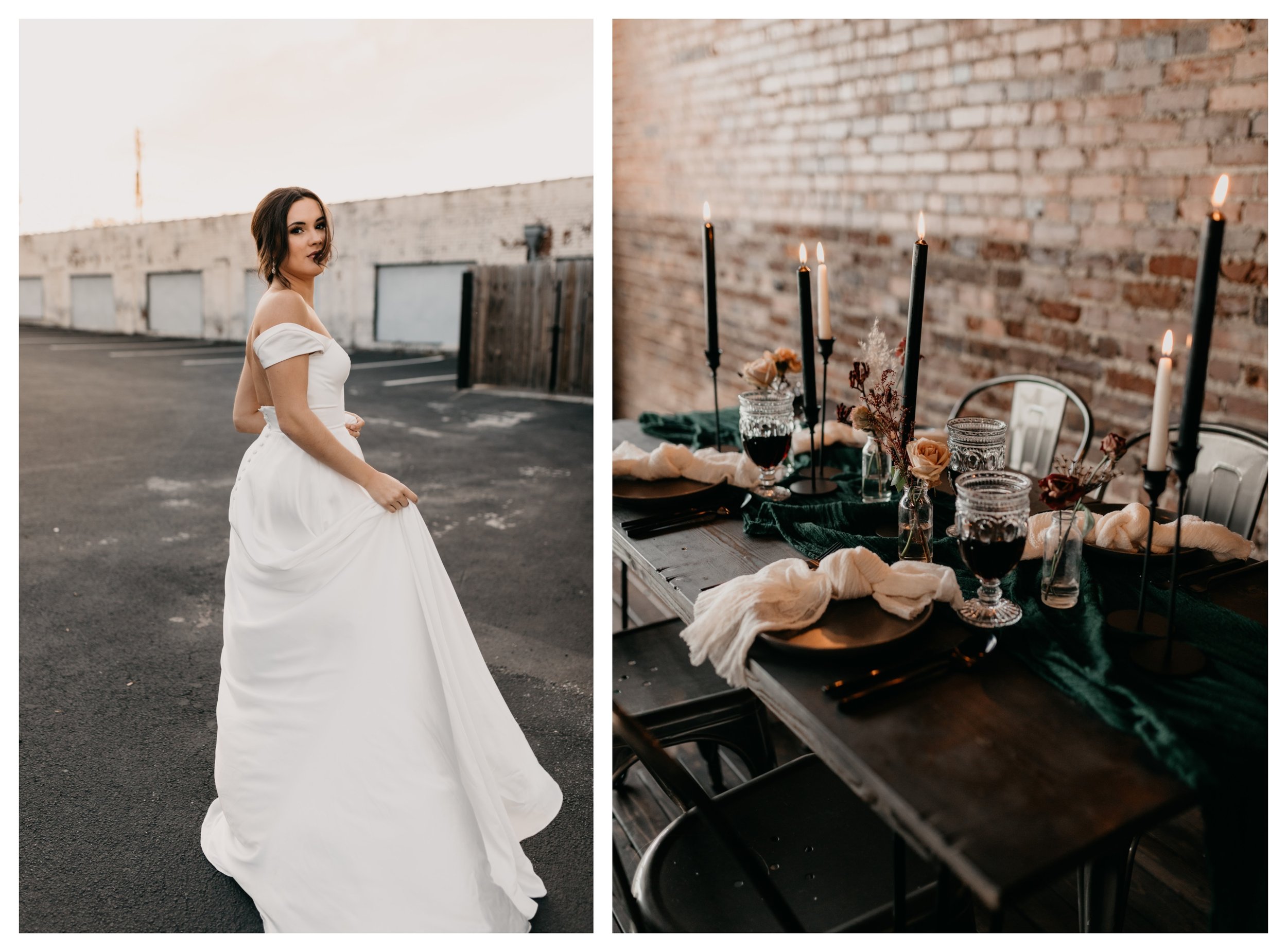 Moody meets Glam Wedding Copper Quail Rentals