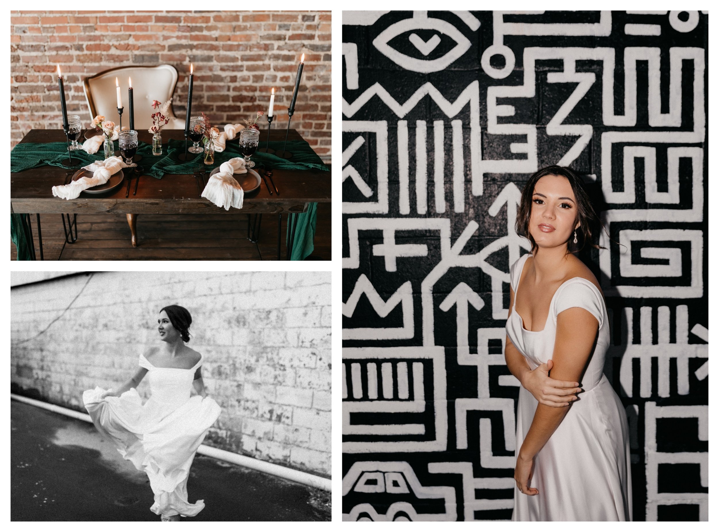 Moody meets Glam Wedding Copper Quail Rentals