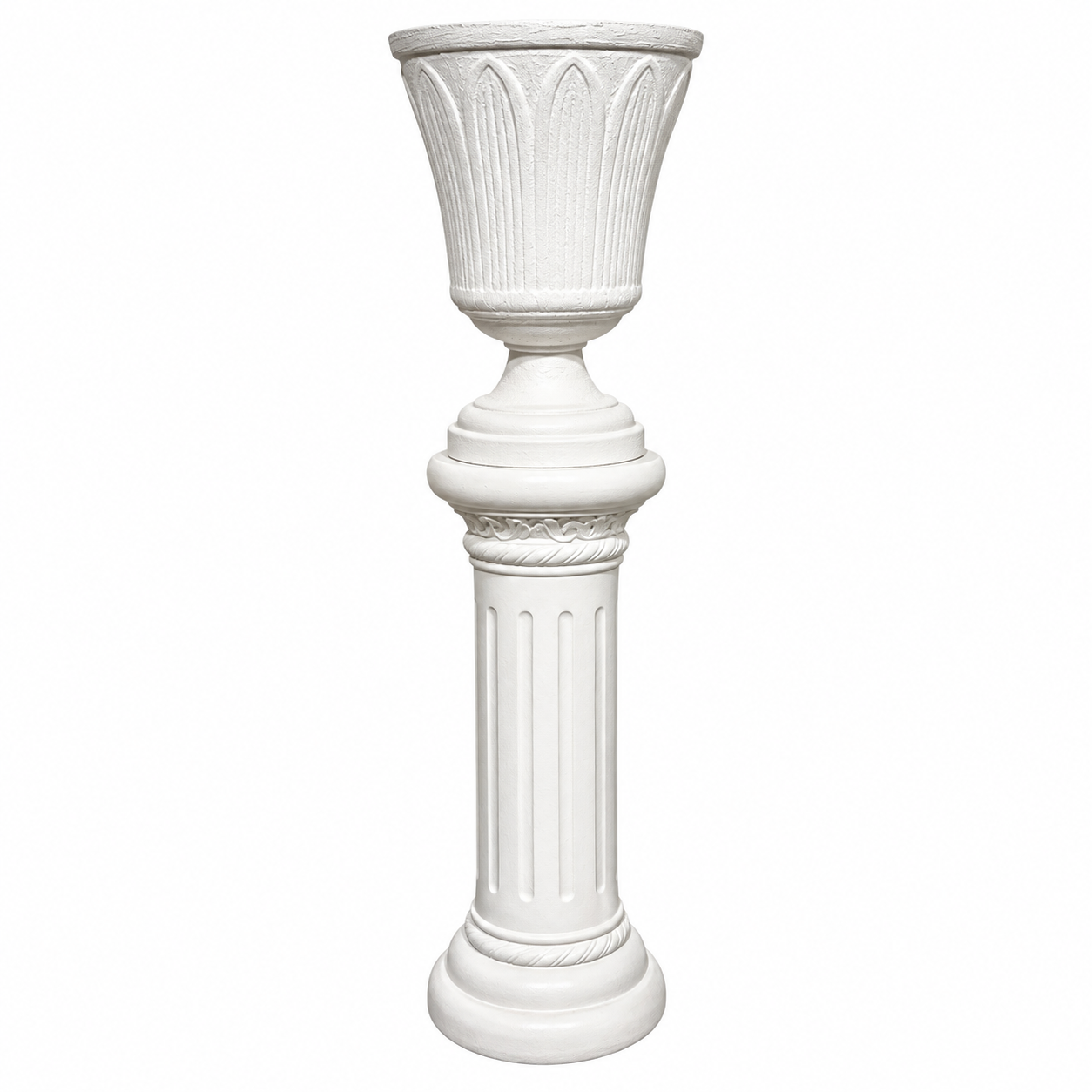 White Classical Urn on Fluted Pedestal.png