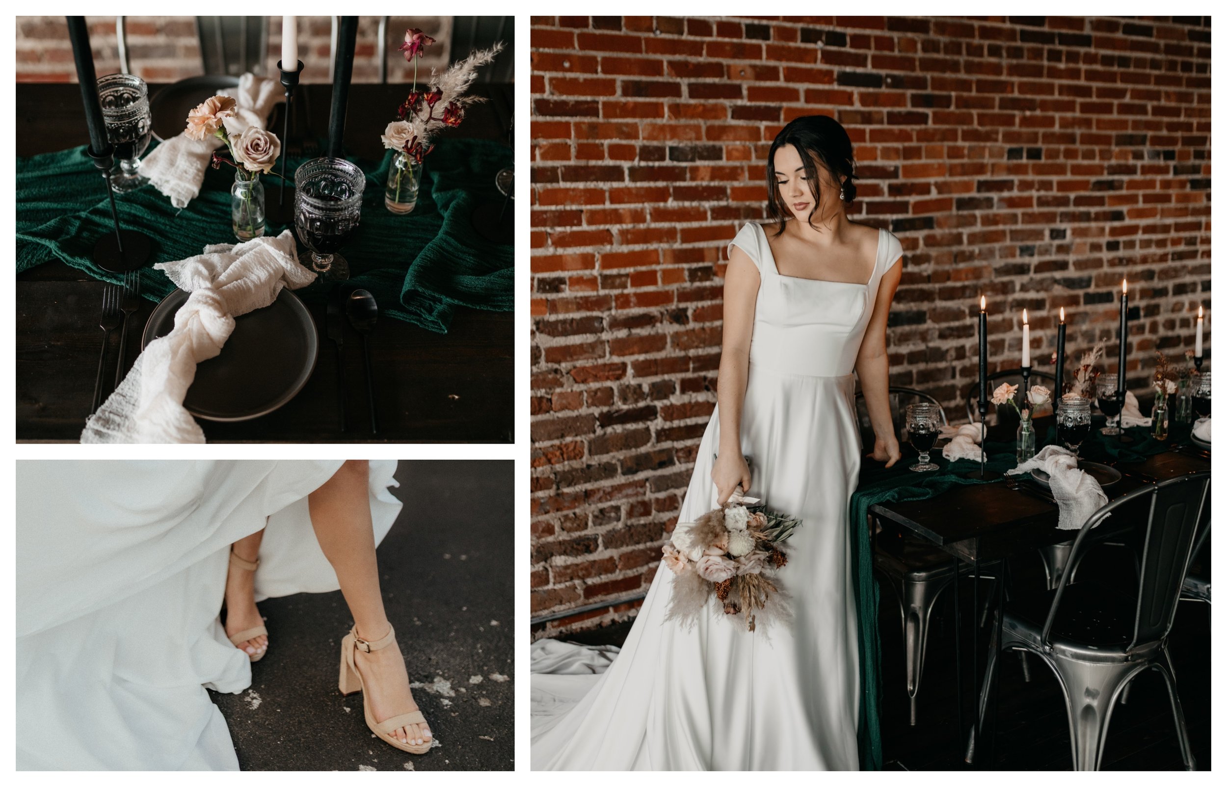 Moody meets Glam Wedding Copper Quail Rentals