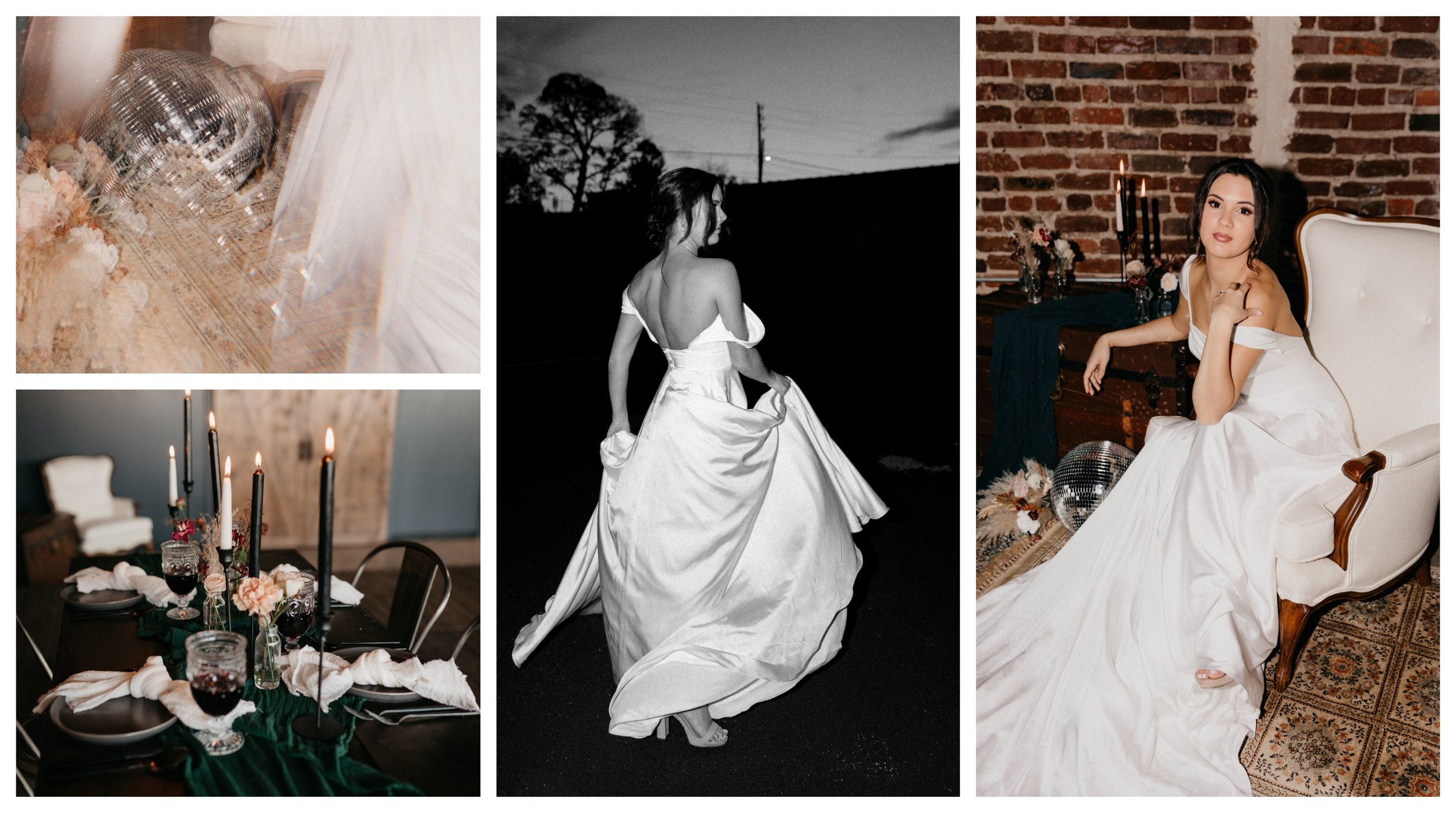 Moody meets Glam Wedding Copper Quail Rentals