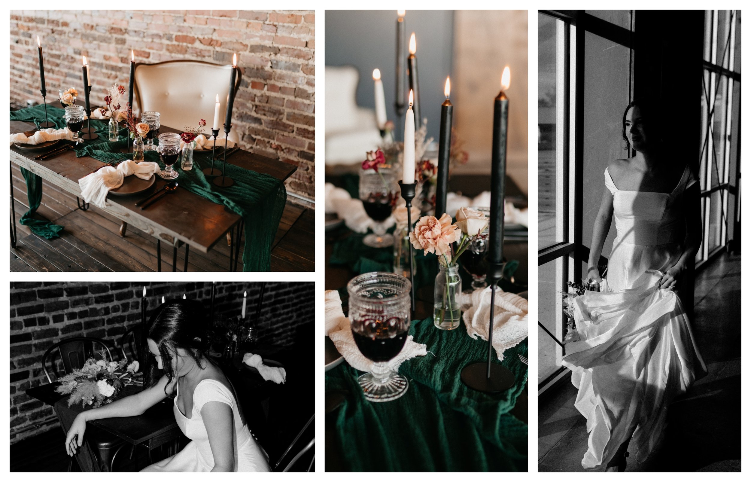 Moody meets Glam Wedding Copper Quail Rentals