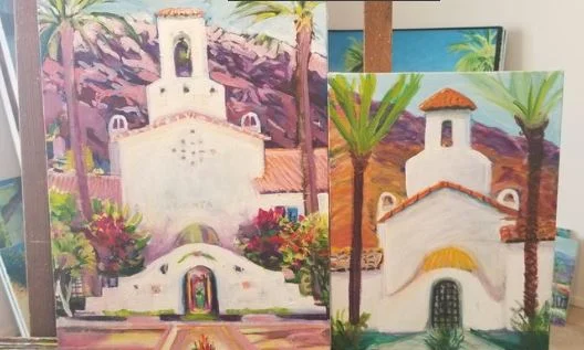 Painting Southern California-The Spa Walkway