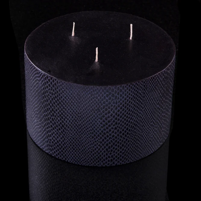 3 Wick Snakeskin Candle