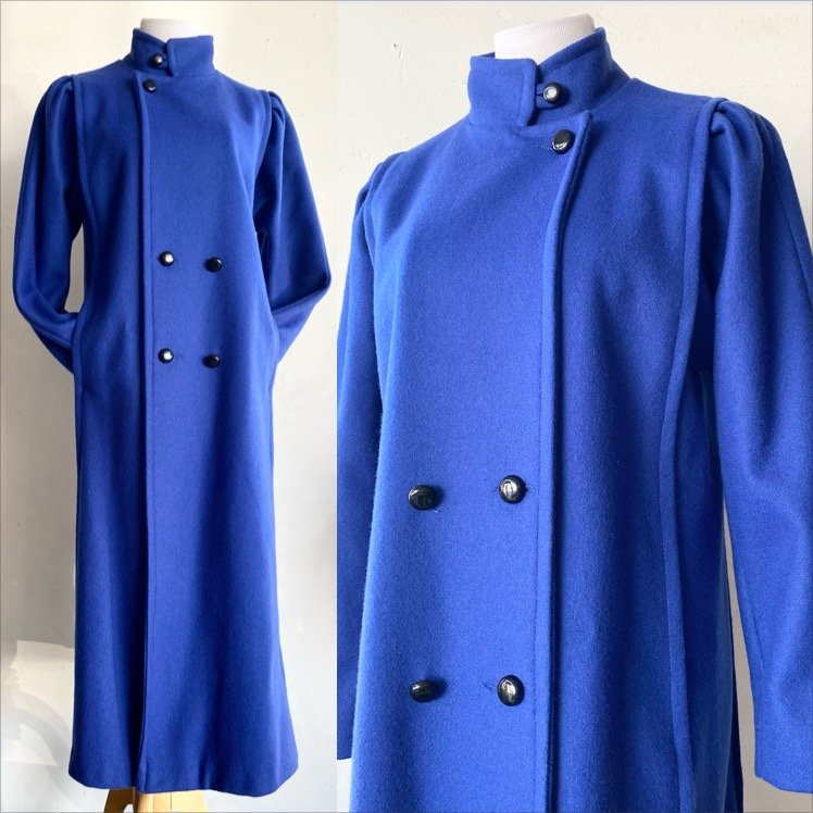 1980’s Indigo Wool Blend Coat • M