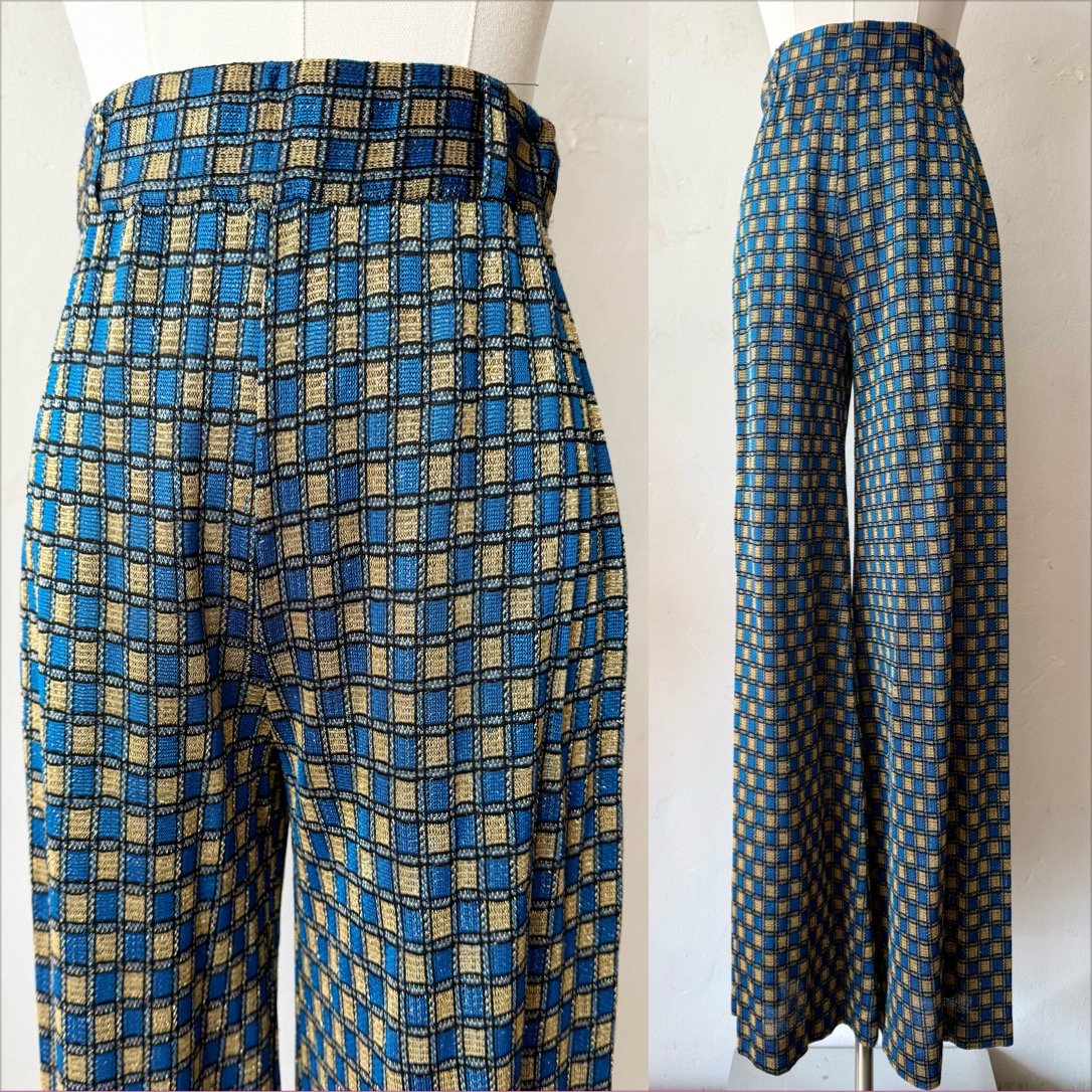 1970’s Disco Era Flared Knit Pant • S
