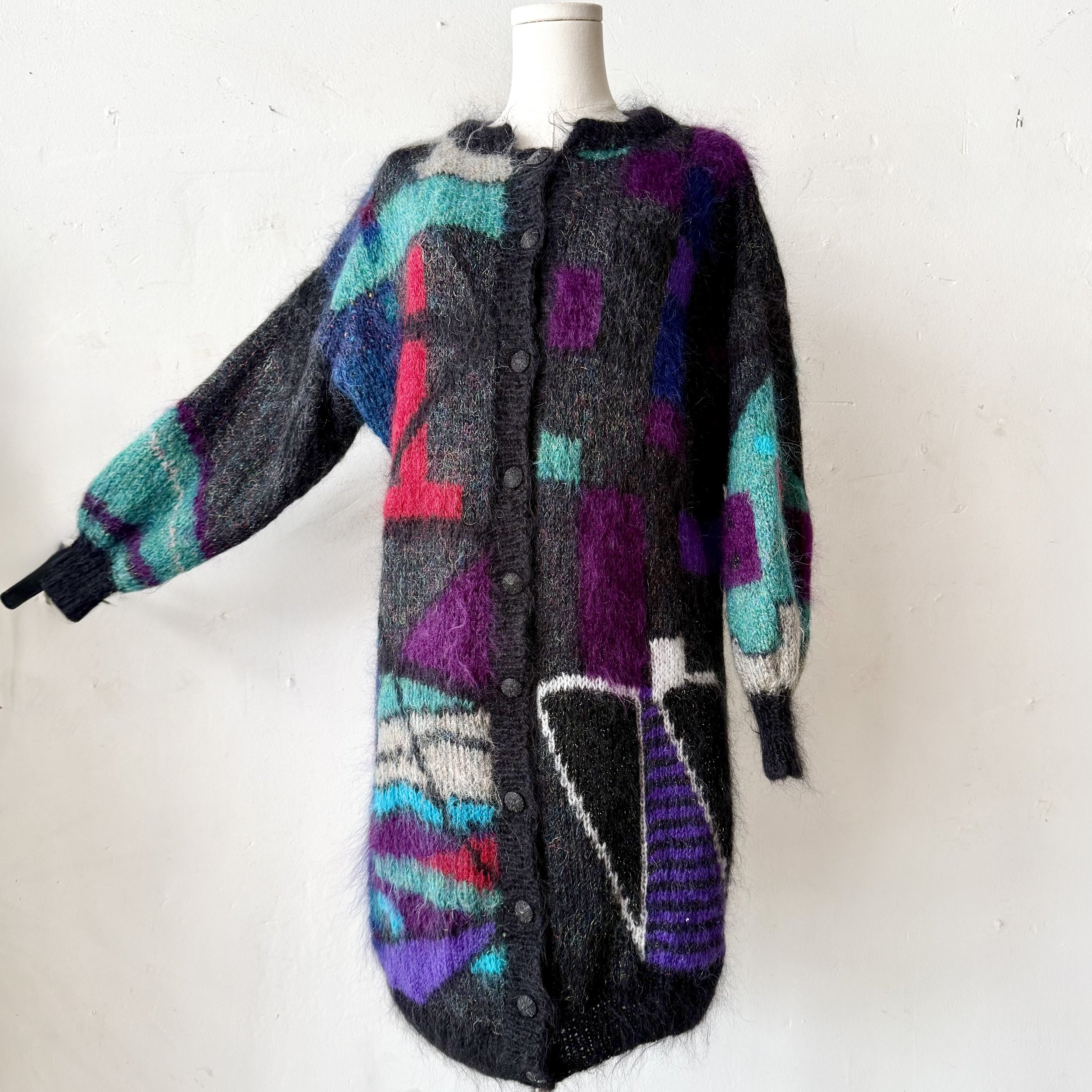 1980’s Mohair Knit Cardigan Coat • M/L