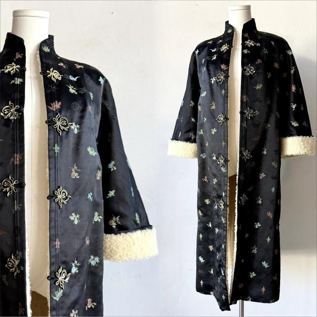 1950’s Chinese Silk Brocade Coat • S