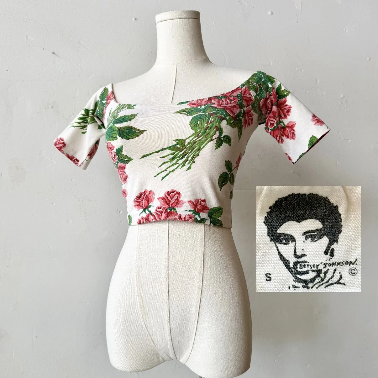 Late 80’s ~ Early 90’s Betsey Johnson Punk Label Crop Top • S