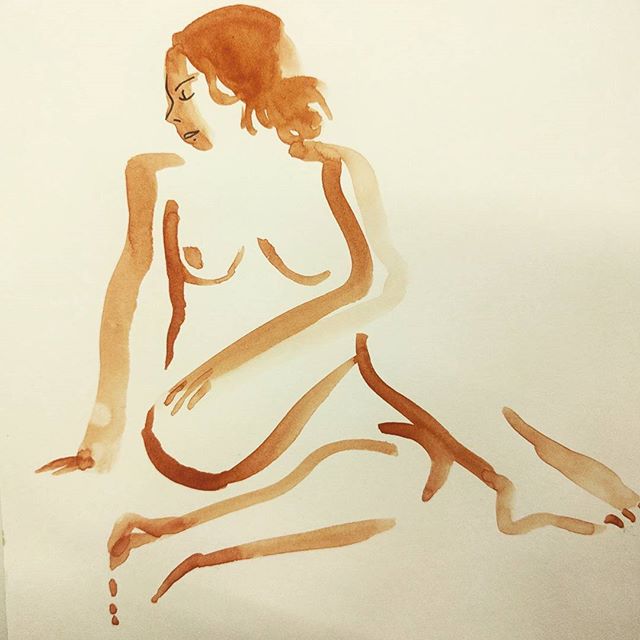 Quick figure from today #figuredrawing #nude #artistsoninstagram #artistsofinstagram #kcaiillustration #kcai #illustration #art #indieartist